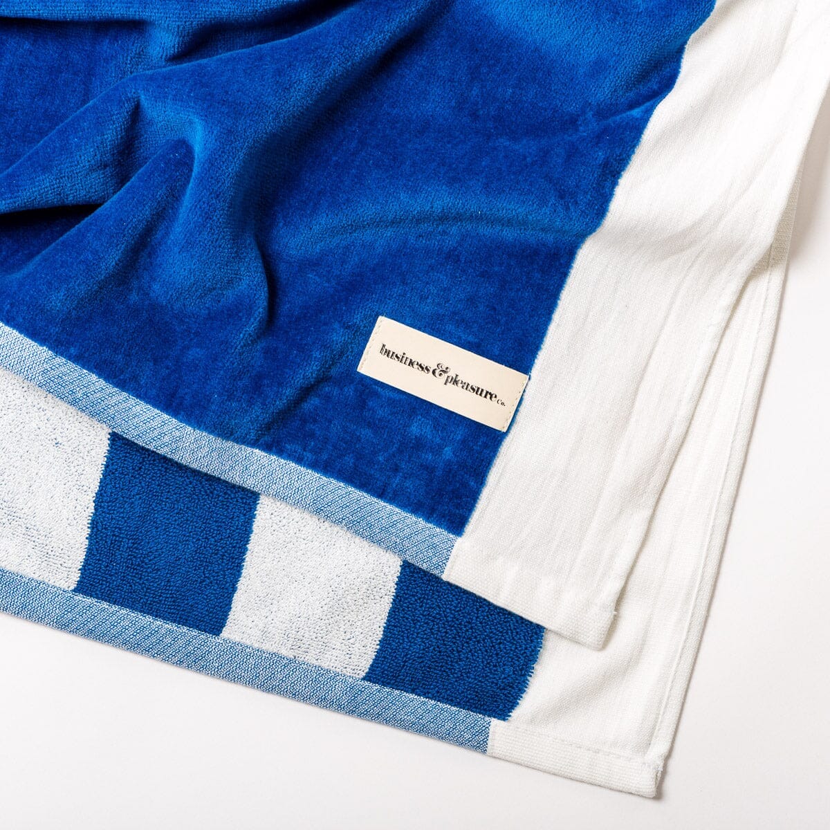 The Beach Blanket - Crew Mediterranean Blue Stripe