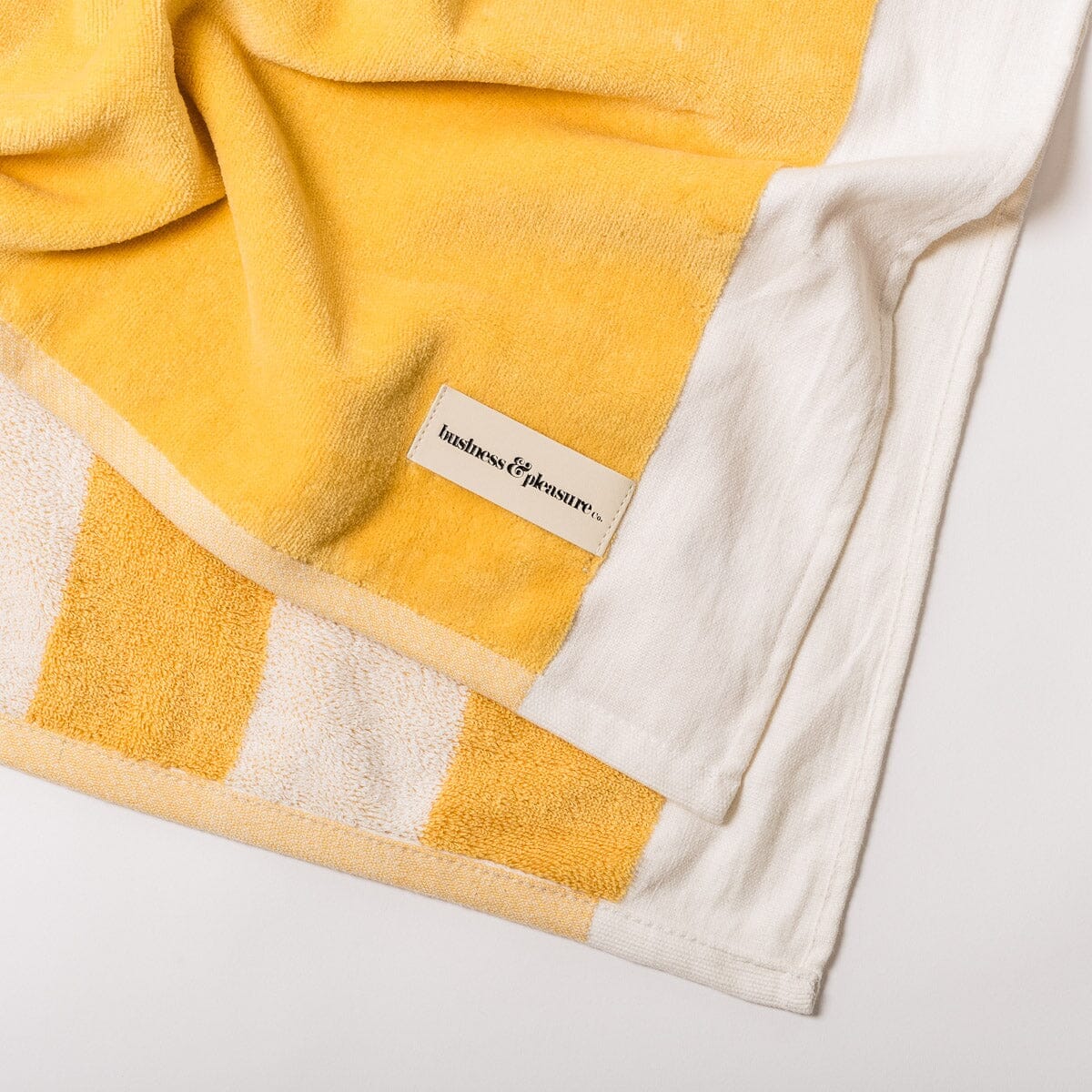 The Beach Blanket - Crew Mimosa Yellow Stripe
