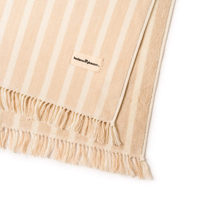 The Beach Towel - Monaco Natural Stripe