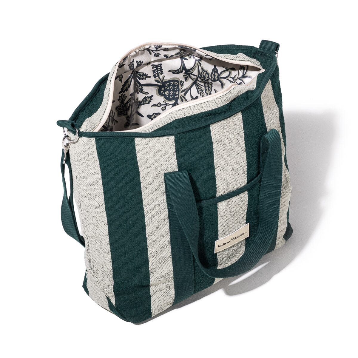 Cooler Tote Bag - Terry Green Stripe