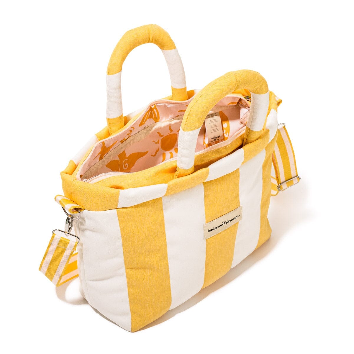 The Cloud Cooler Tote Bag - Crew Mimosa Yellow Stripe