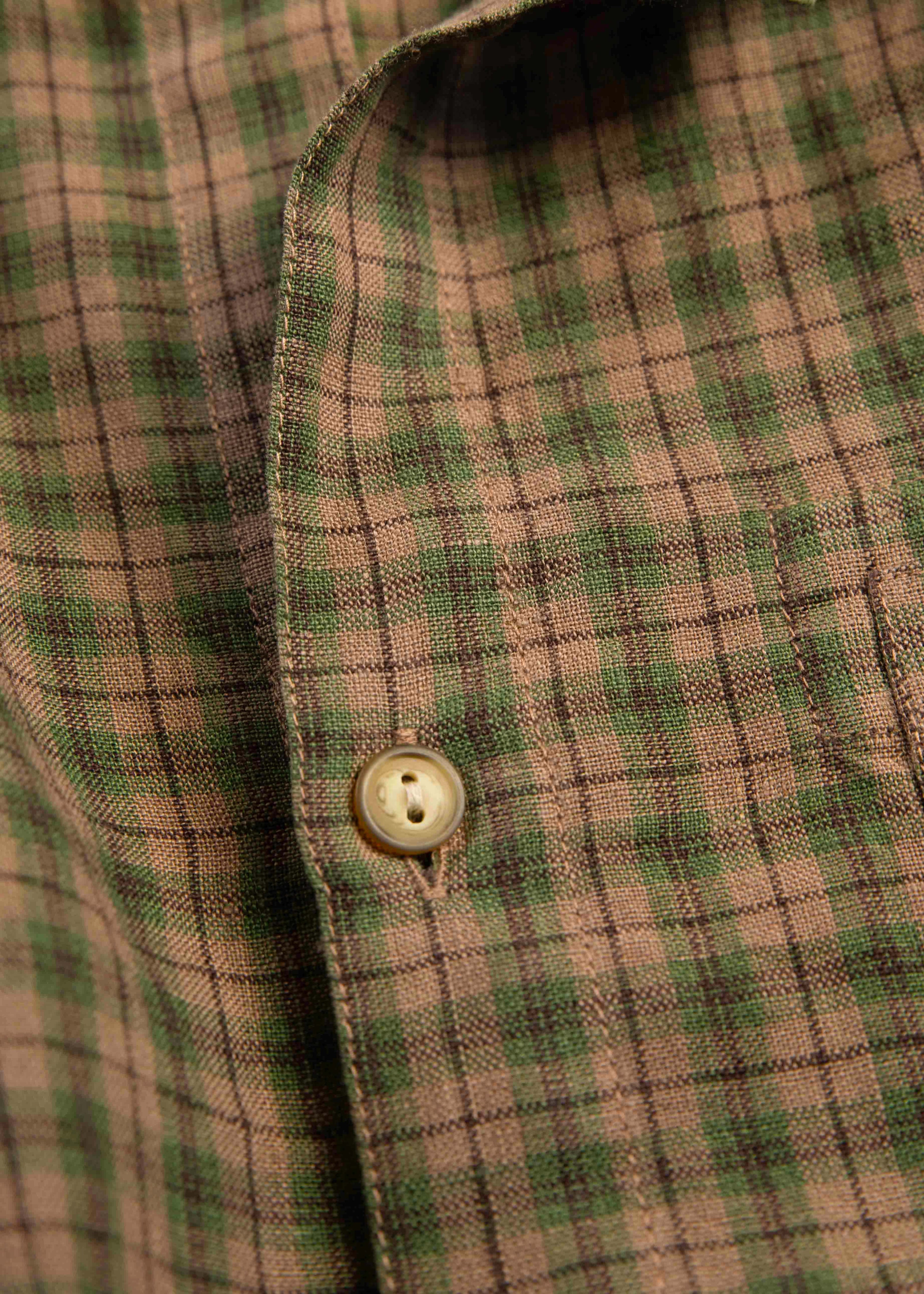 Patio Check Pullover - Brown Multi