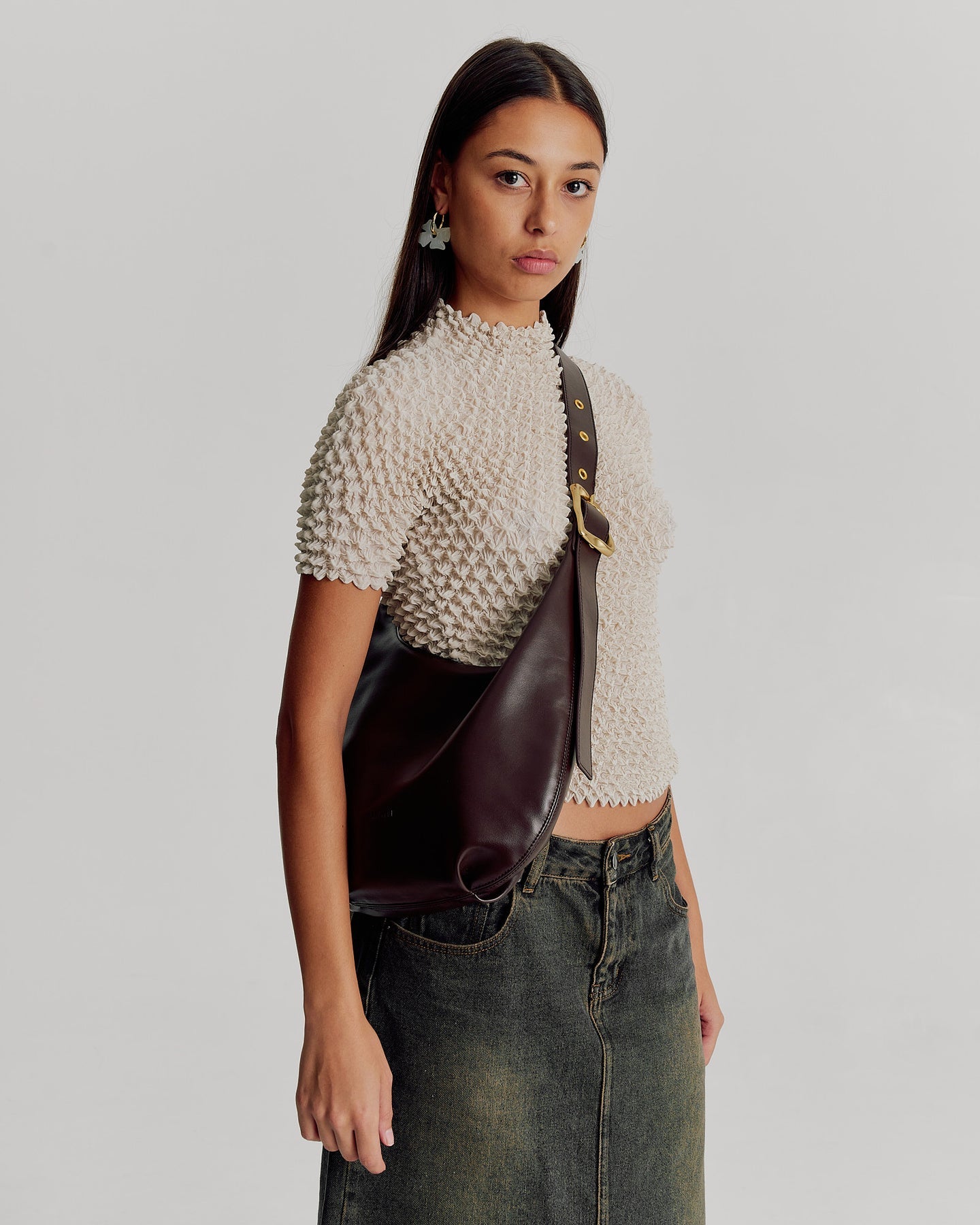 Everyday Large Croissant Bag - Chocolate