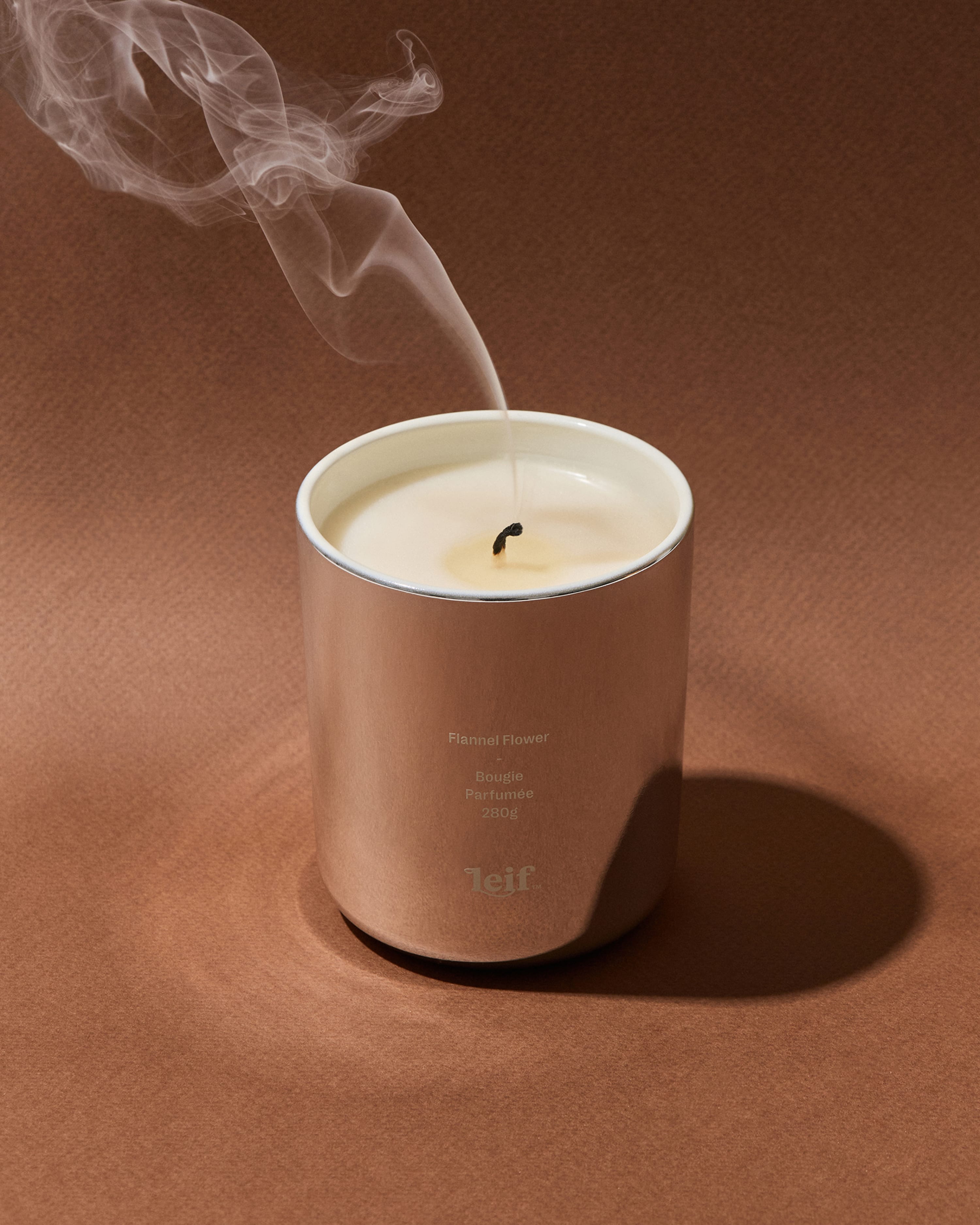 Limited Edition Holiday Flannel Flower Silver Candle 280g