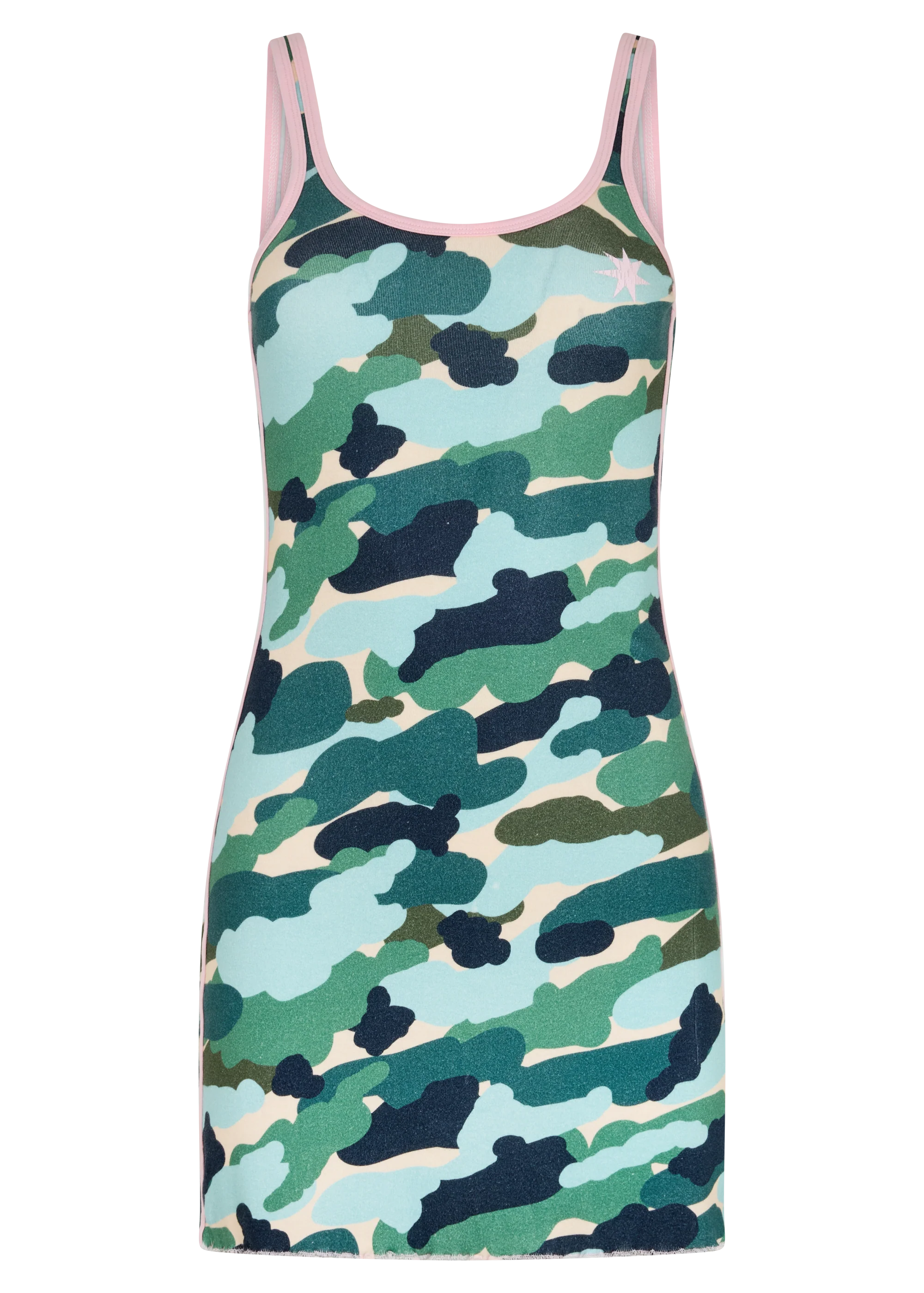 Camo Hibiscus Mini Dress
