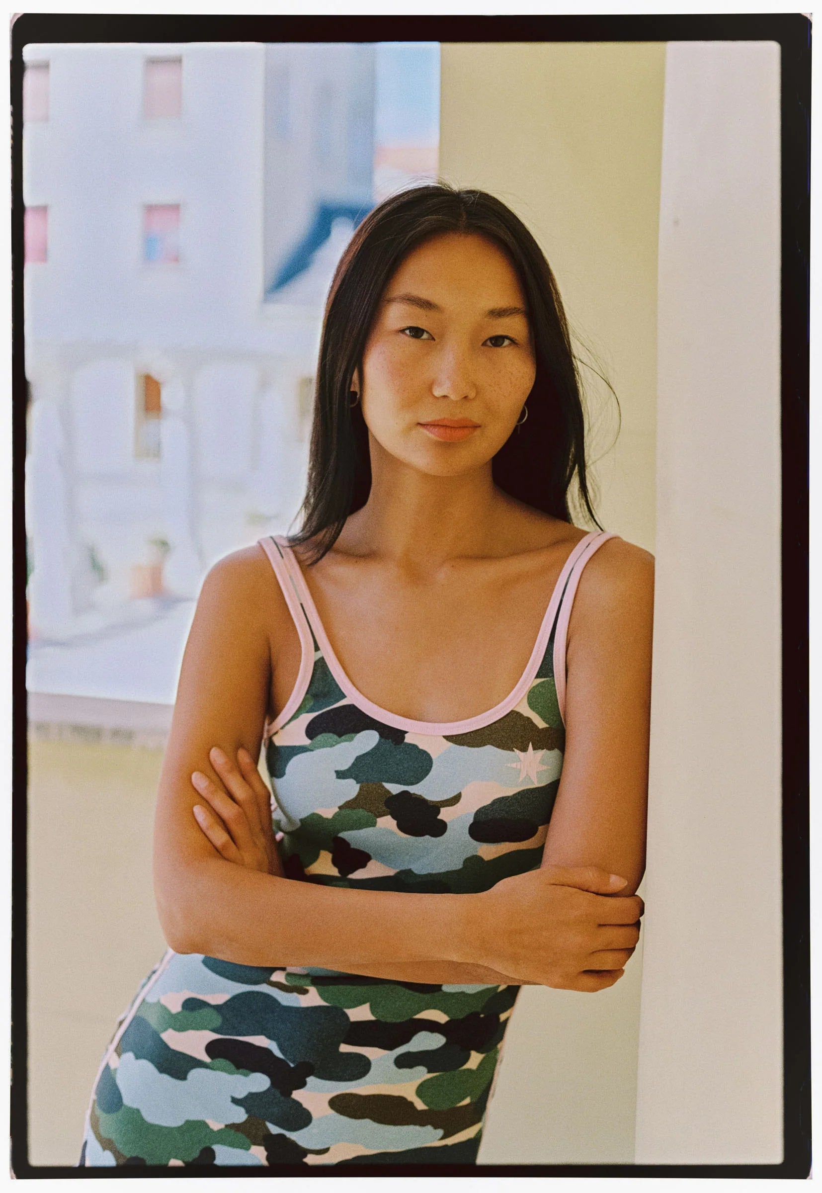 Camo Hibiscus Mini Dress
