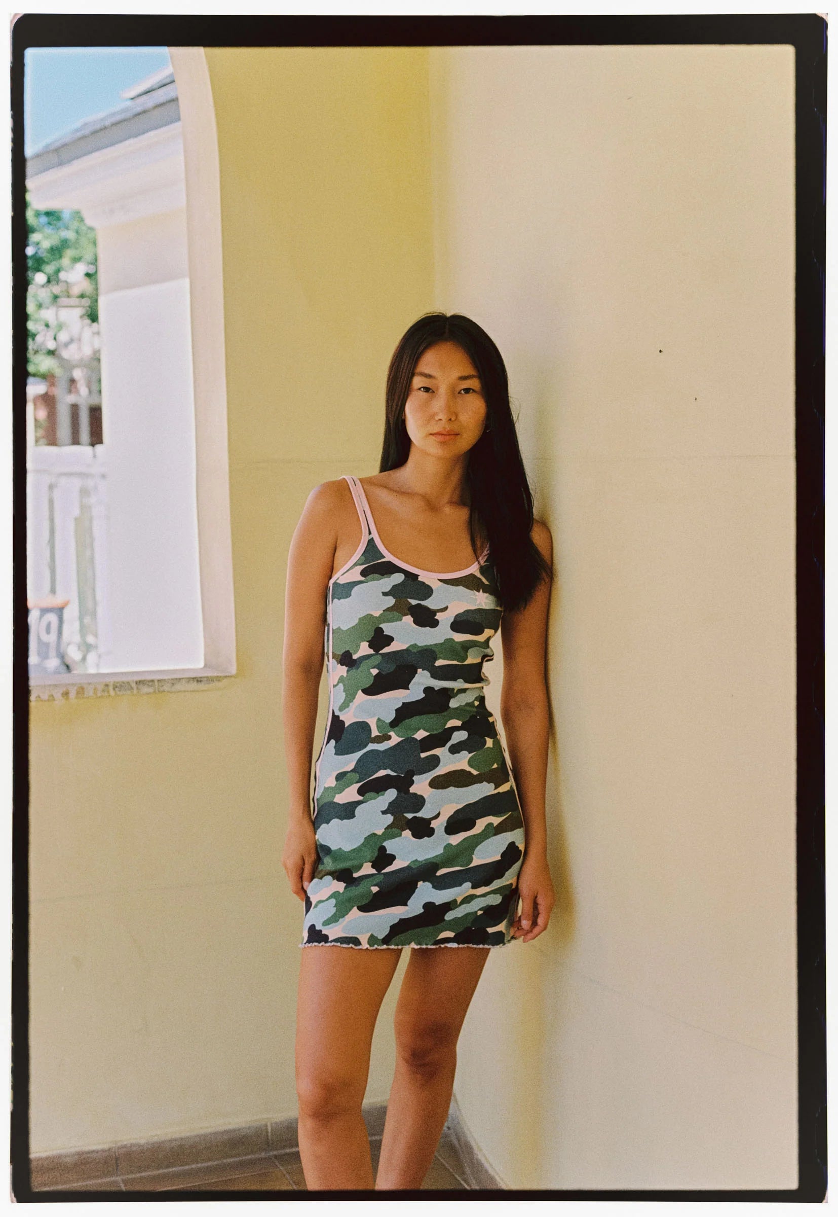 Camo Hibiscus Mini Dress