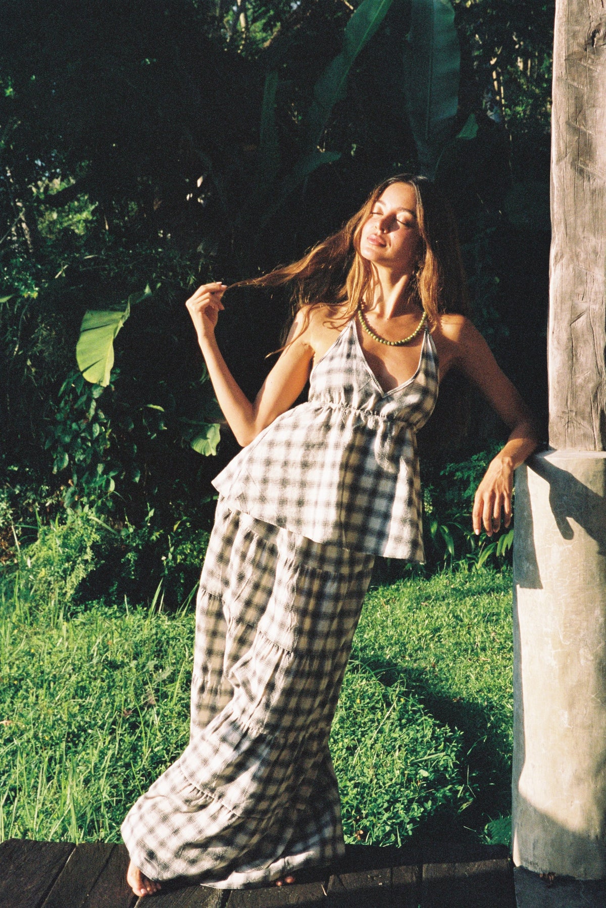 Sonder Check Tier Skirt