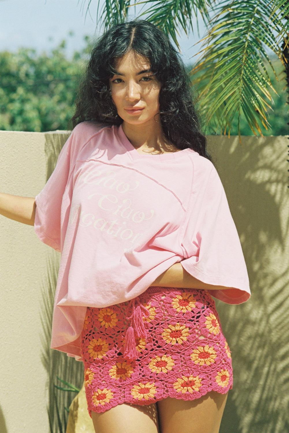 Vacay Crop Tee - Pink