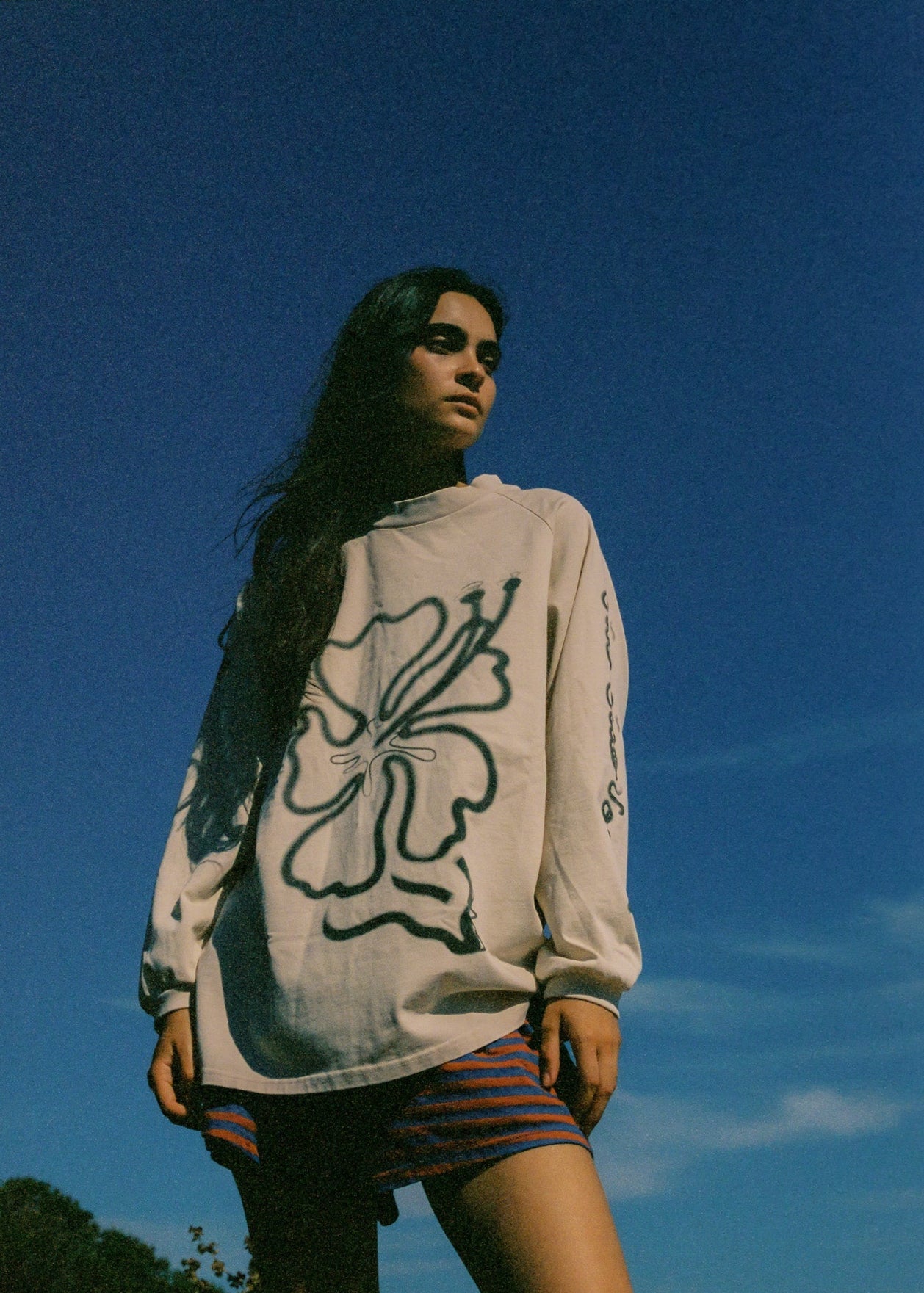 Cloud Hibiscus Haven LS Tee