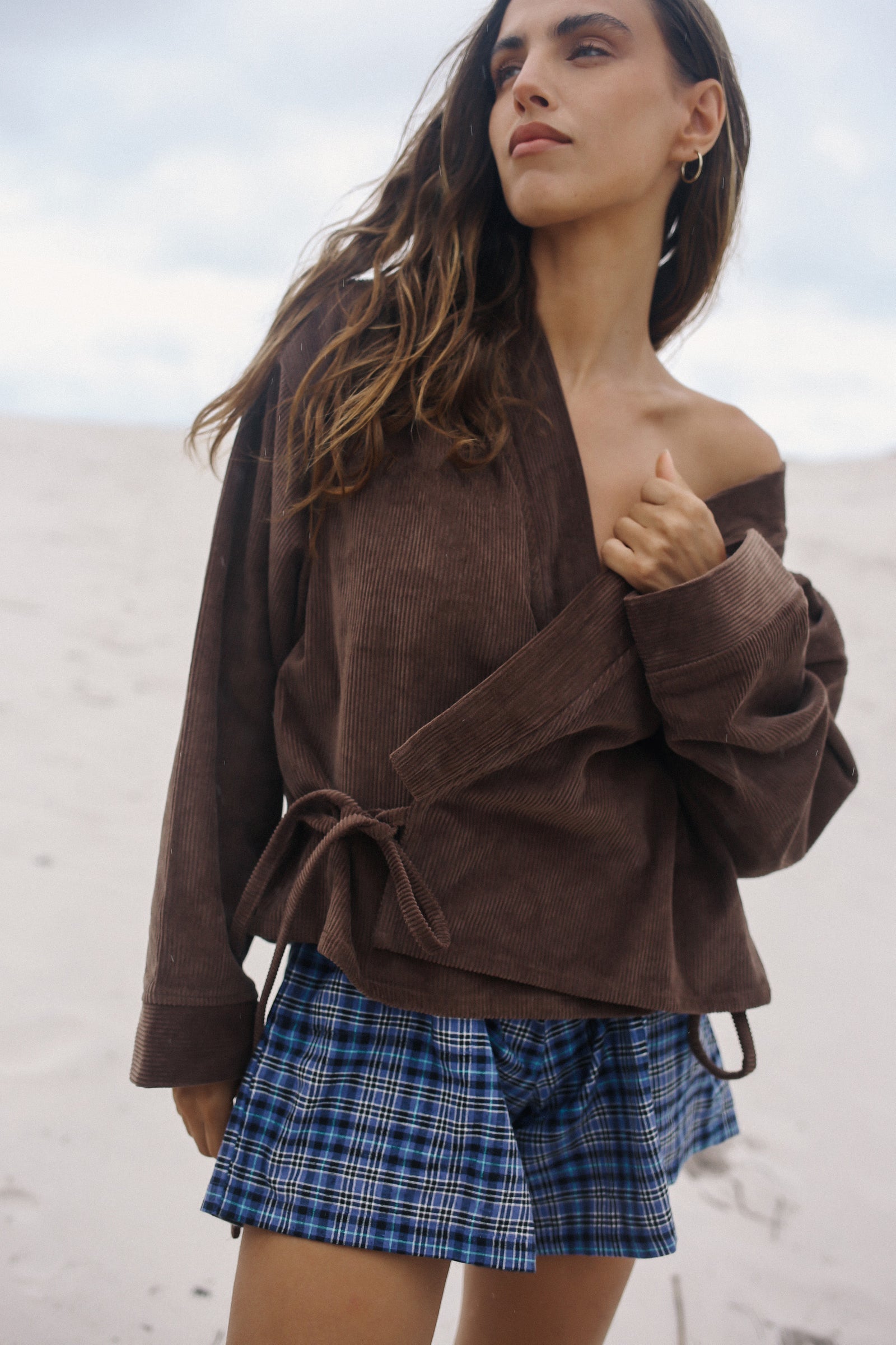 Amber Wrap Jacket - Chocolate