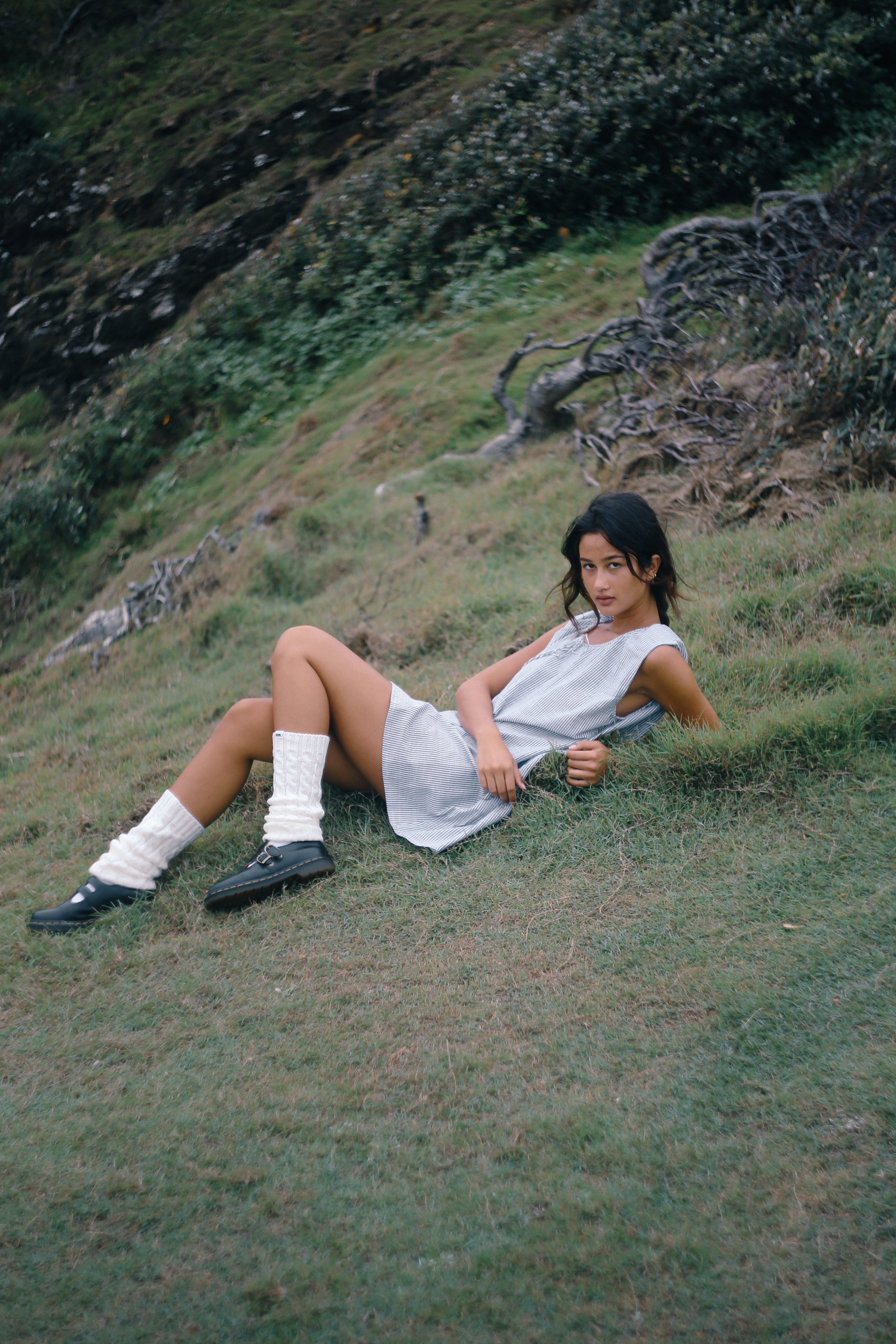 Luna Shift Dress - Spirulina Stripe
