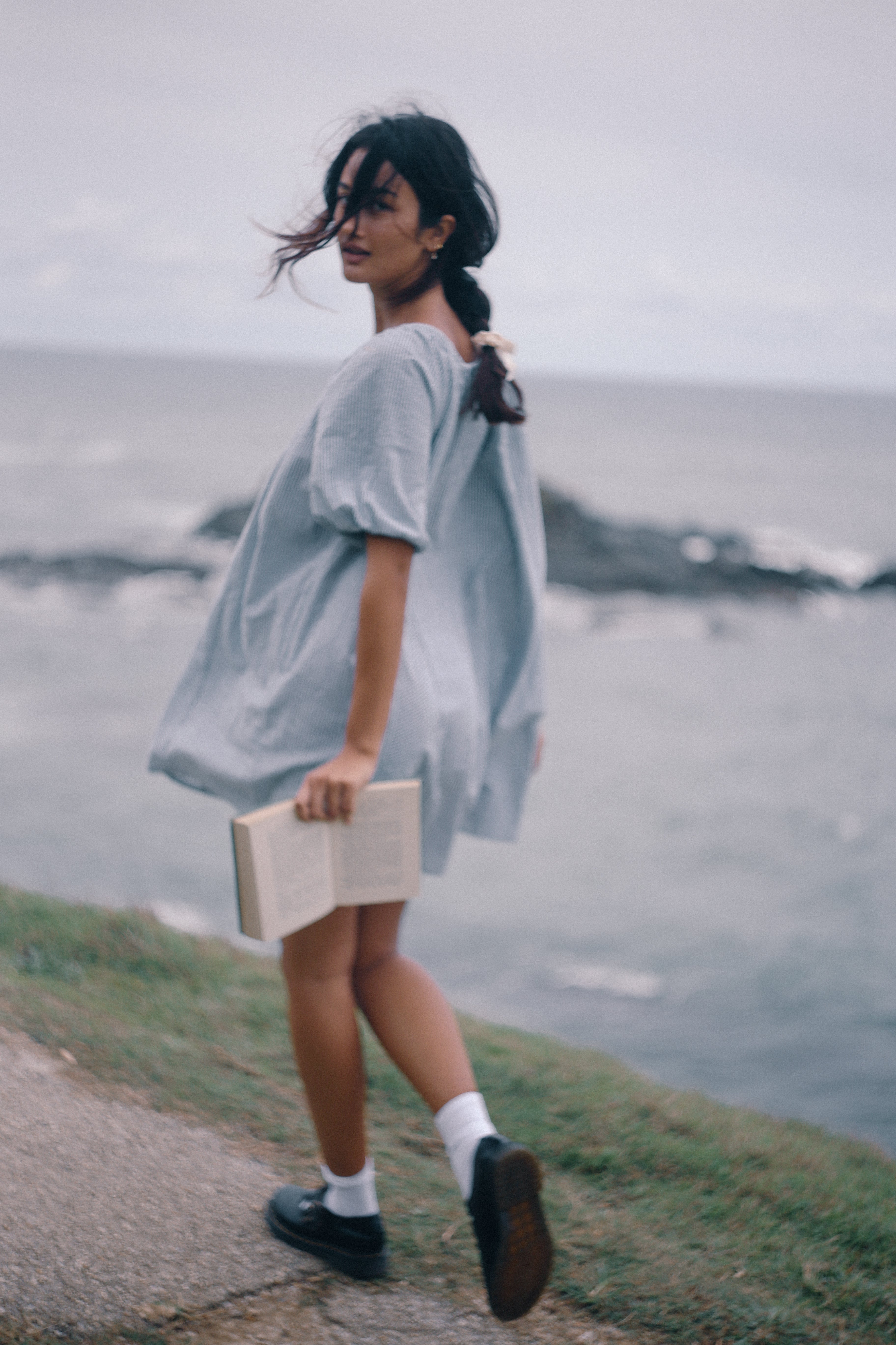 Chloe Dress - Spirulina Stripe