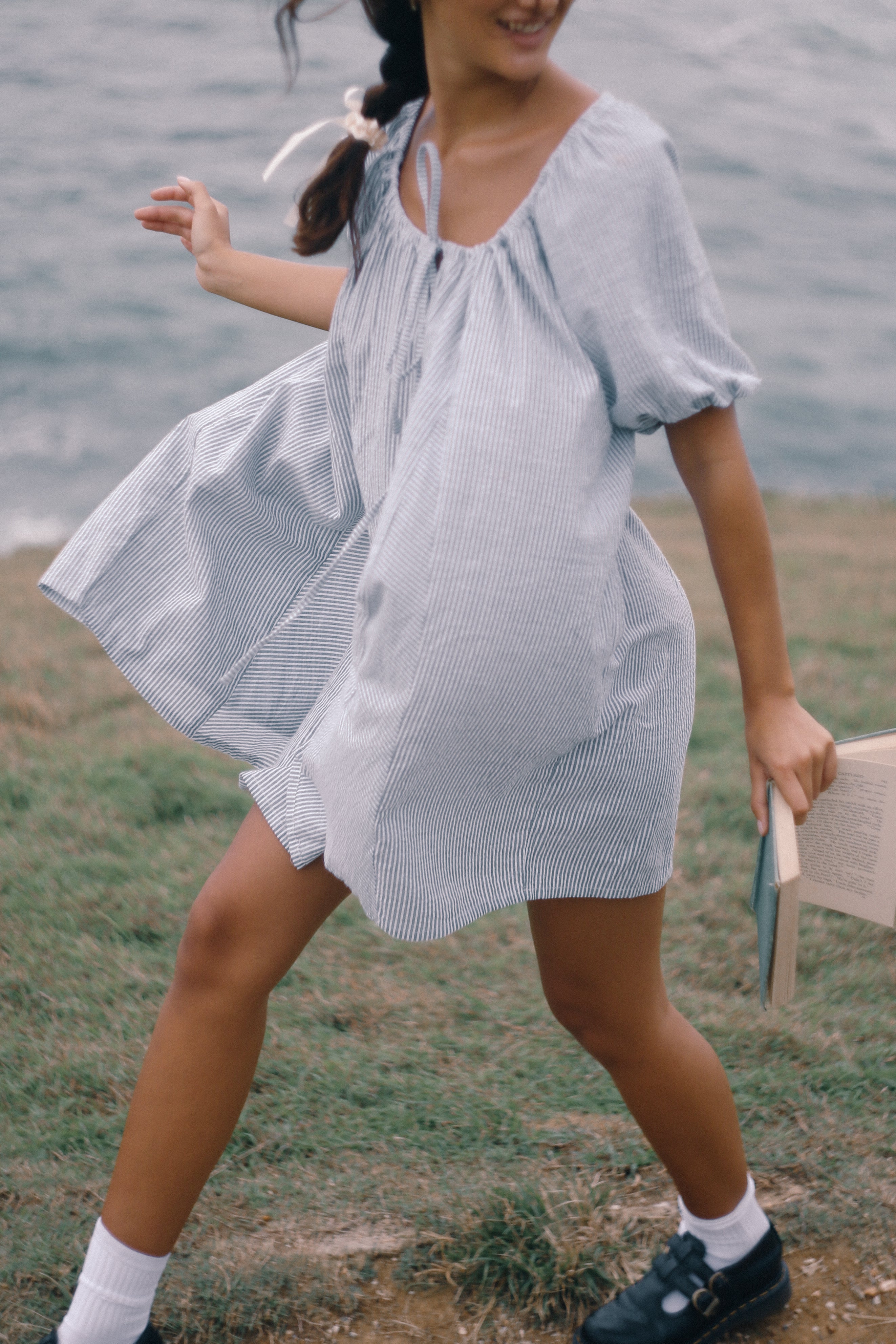 Chloe Dress - Spirulina Stripe