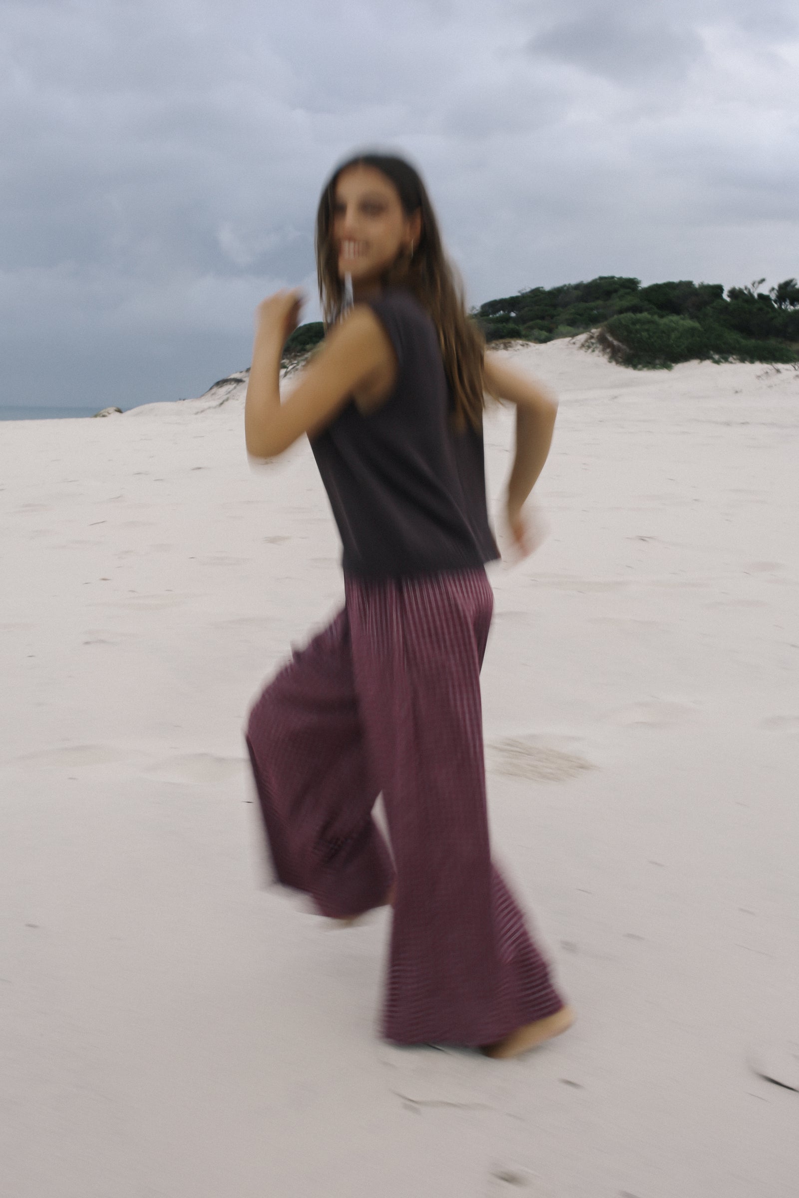 Ivy Pant - Fig Hemp Check