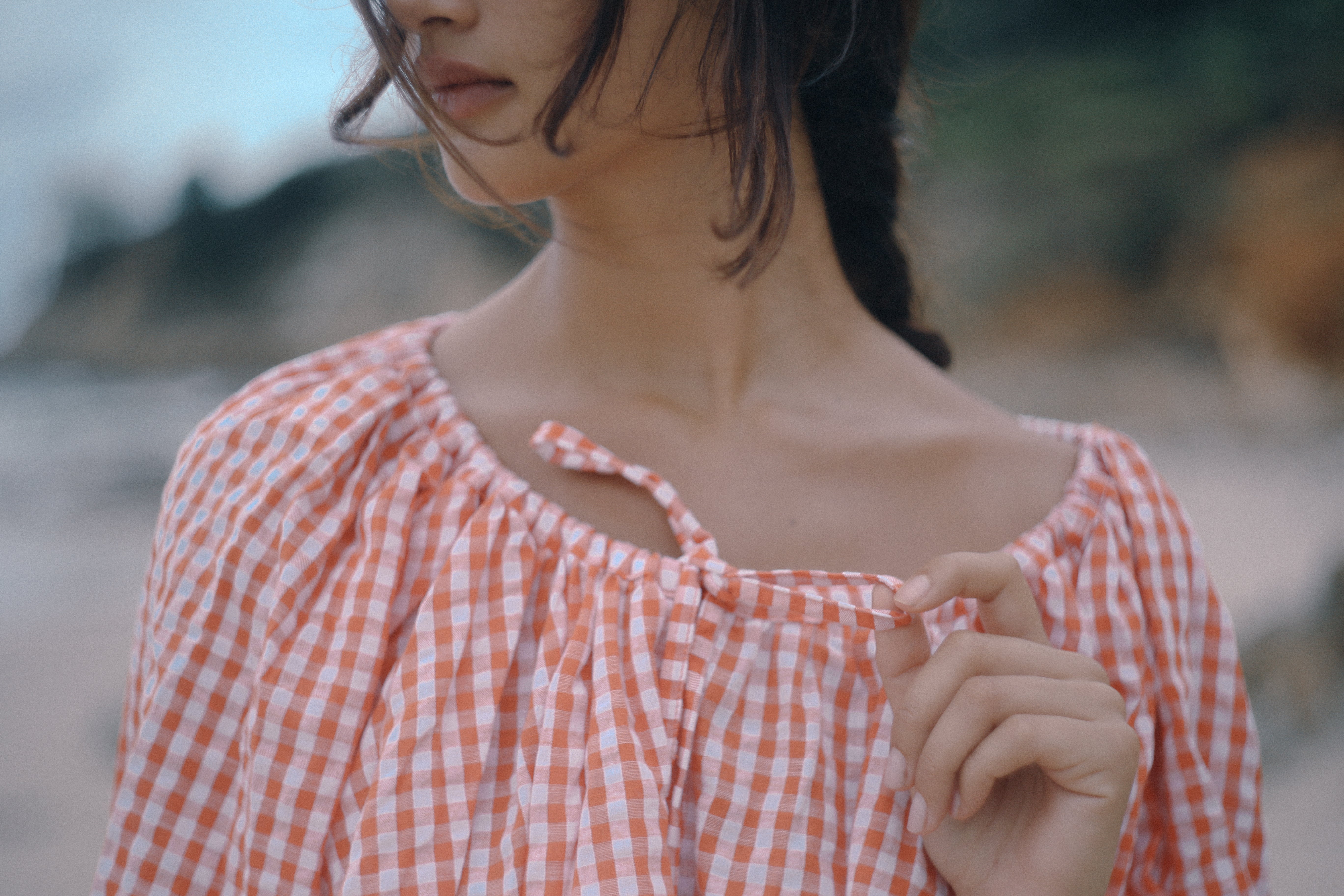 Chloe Blouse - Starburst Gingham