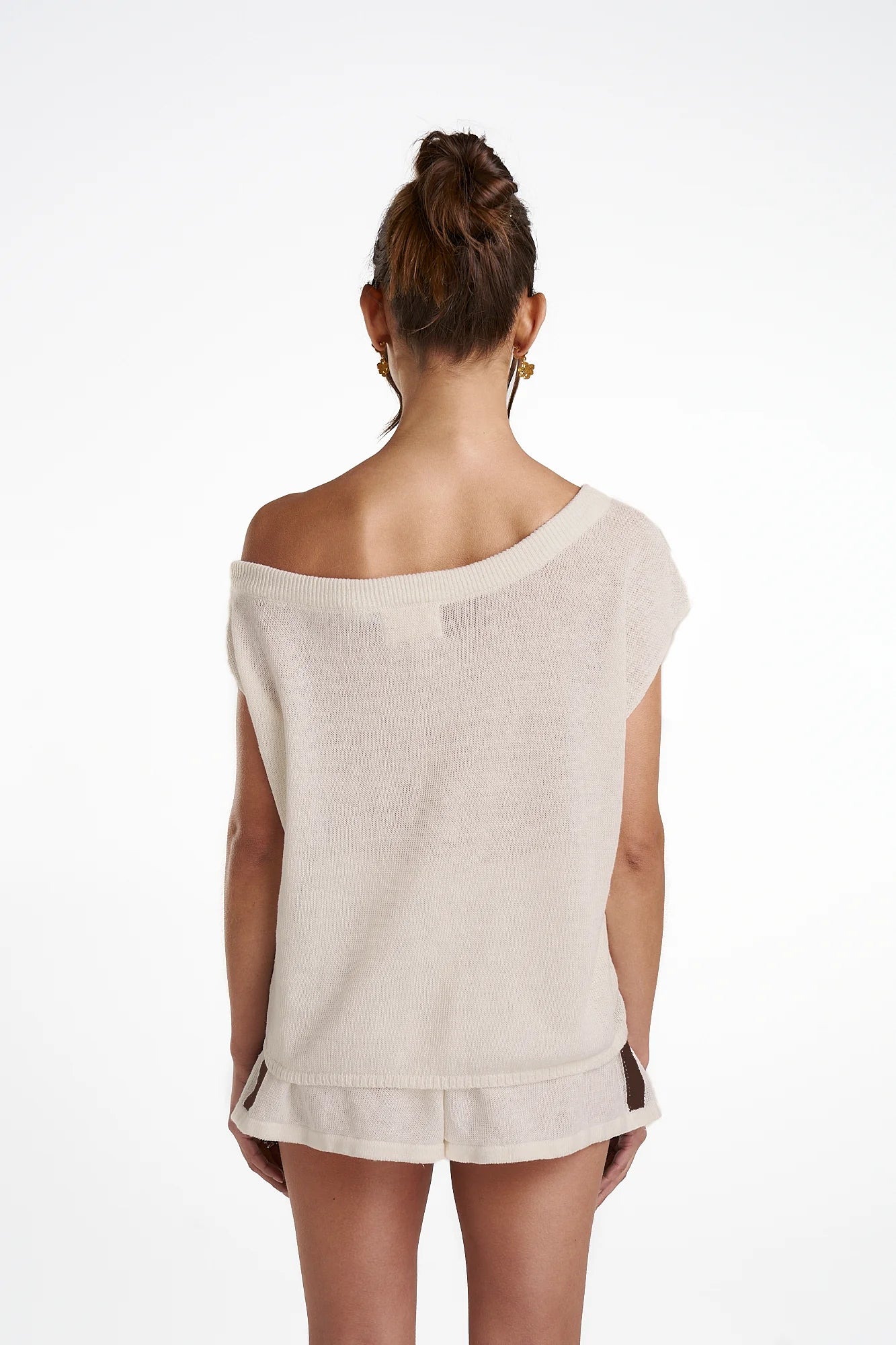 Knit Off Shoulder Top - Cream