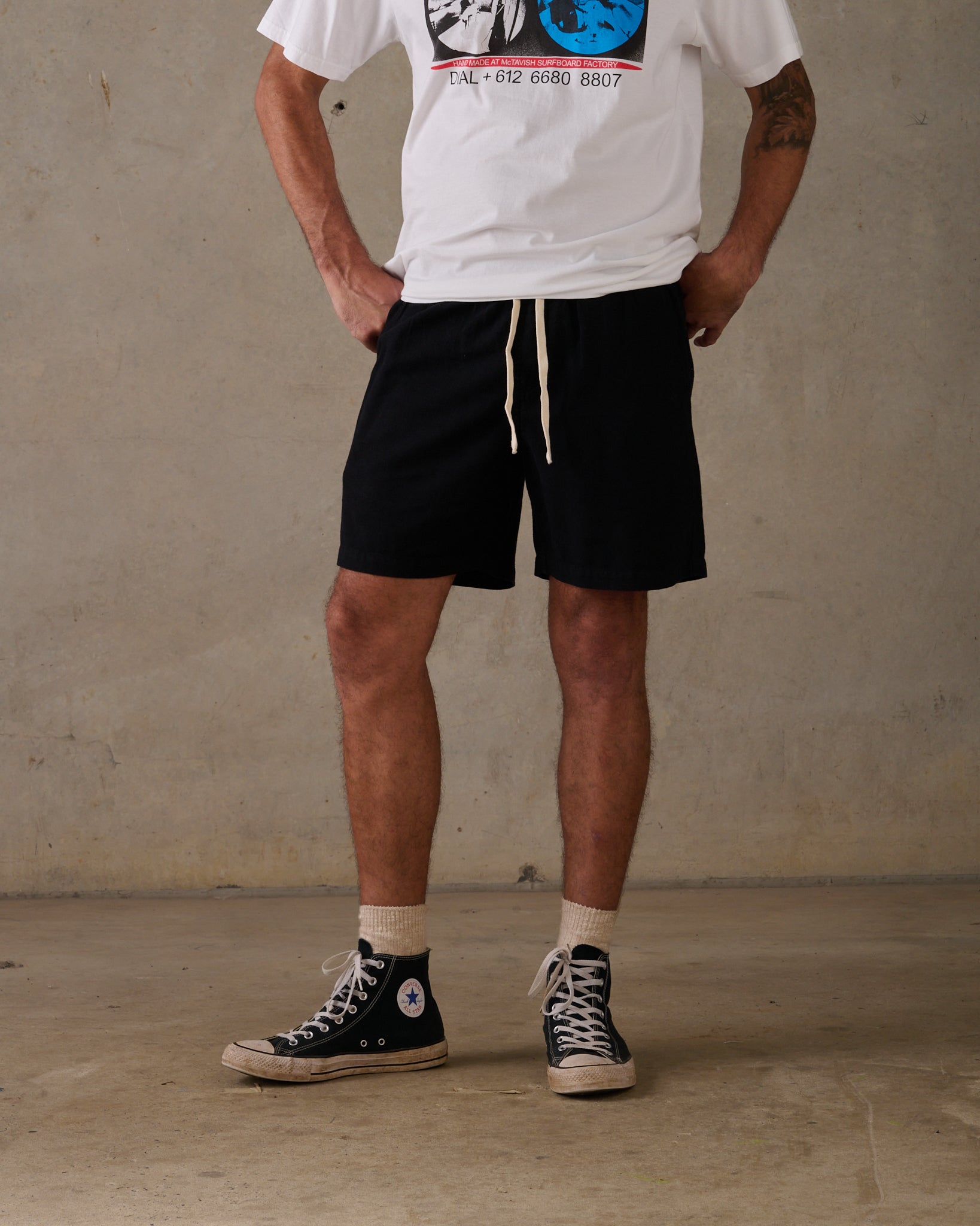 Linen Shorts - Black