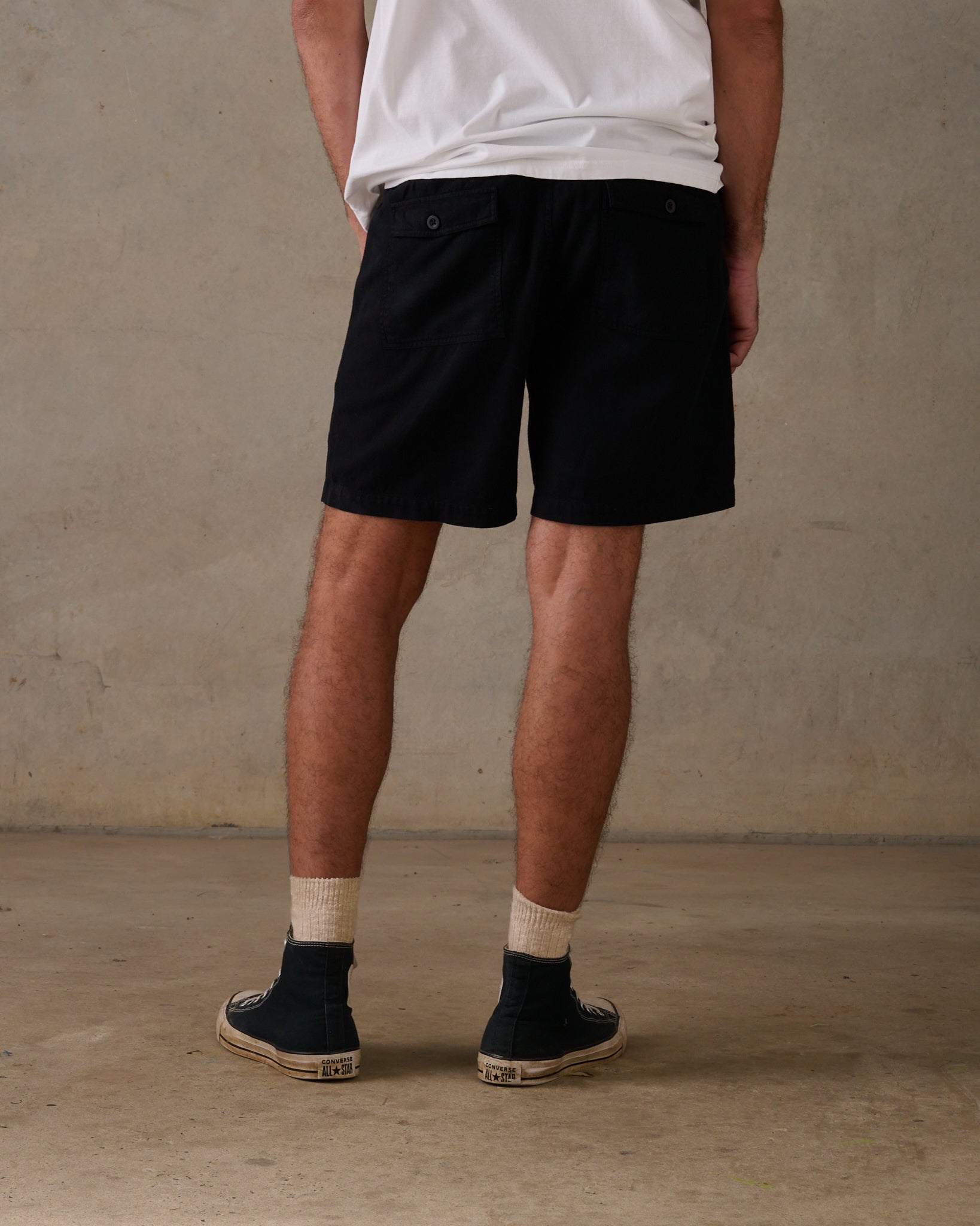 Linen Shorts - Black