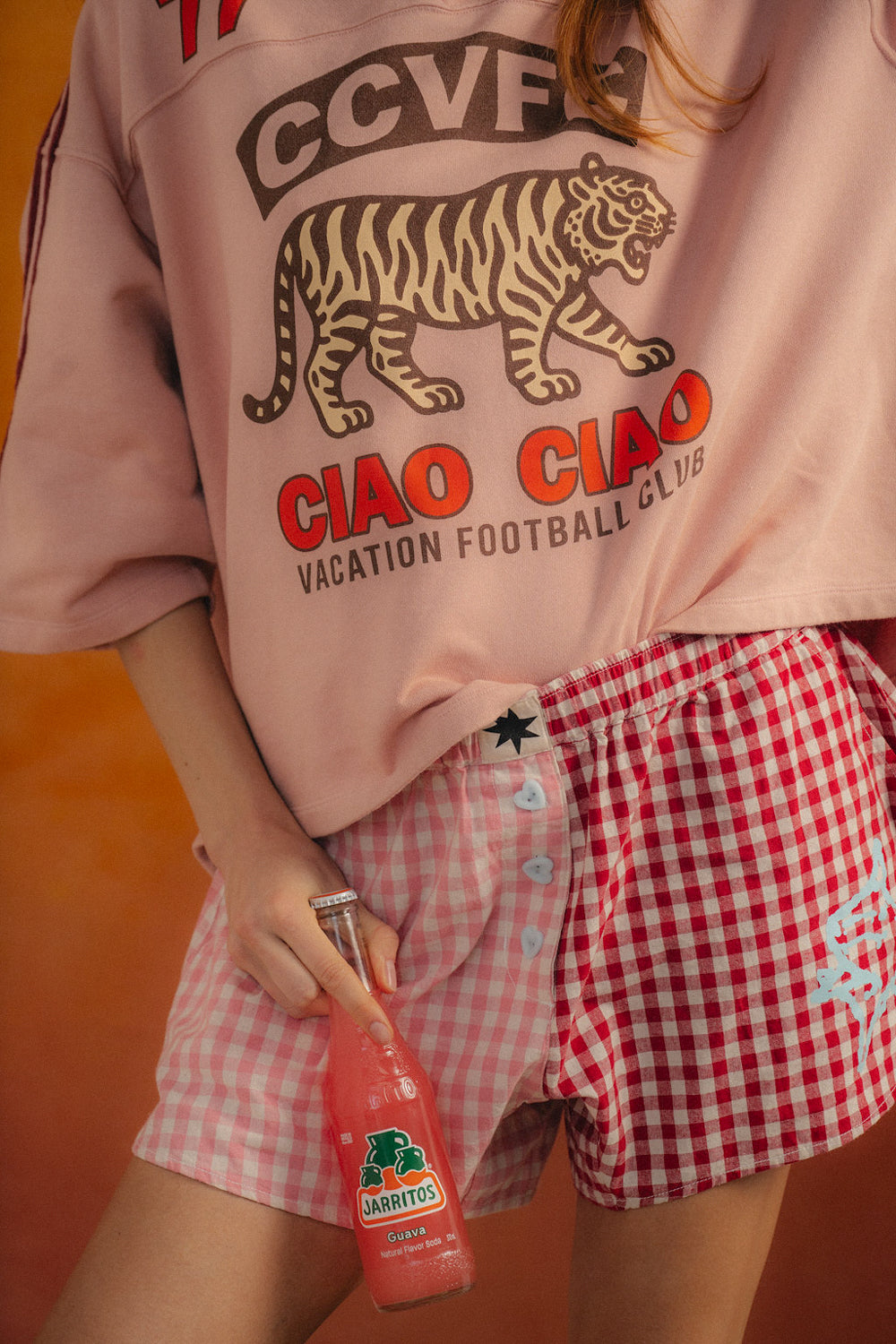 Bloom Check Boxer Short - Pink Red