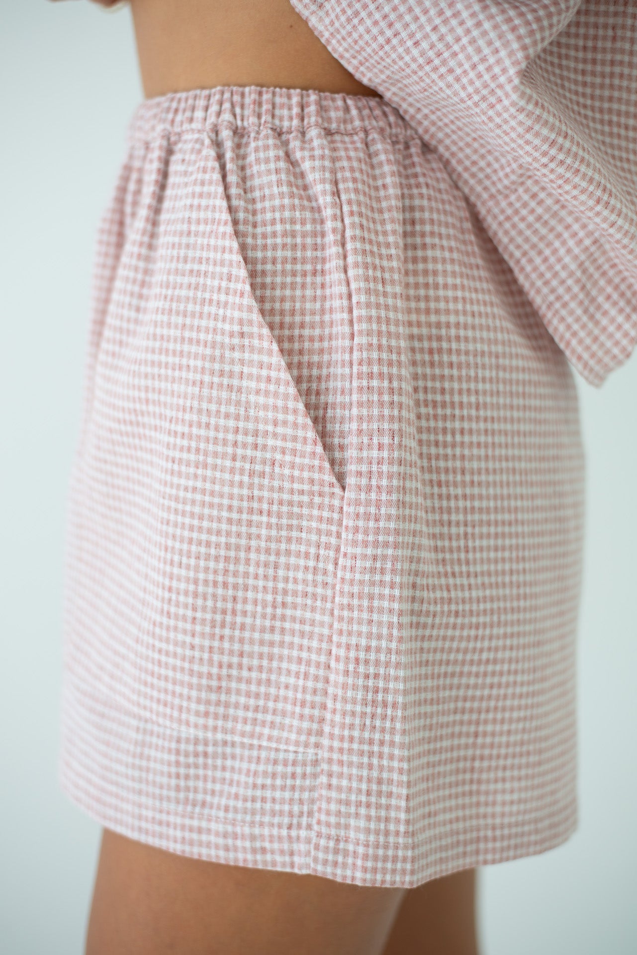 Ava Short - Dusty Rose Check