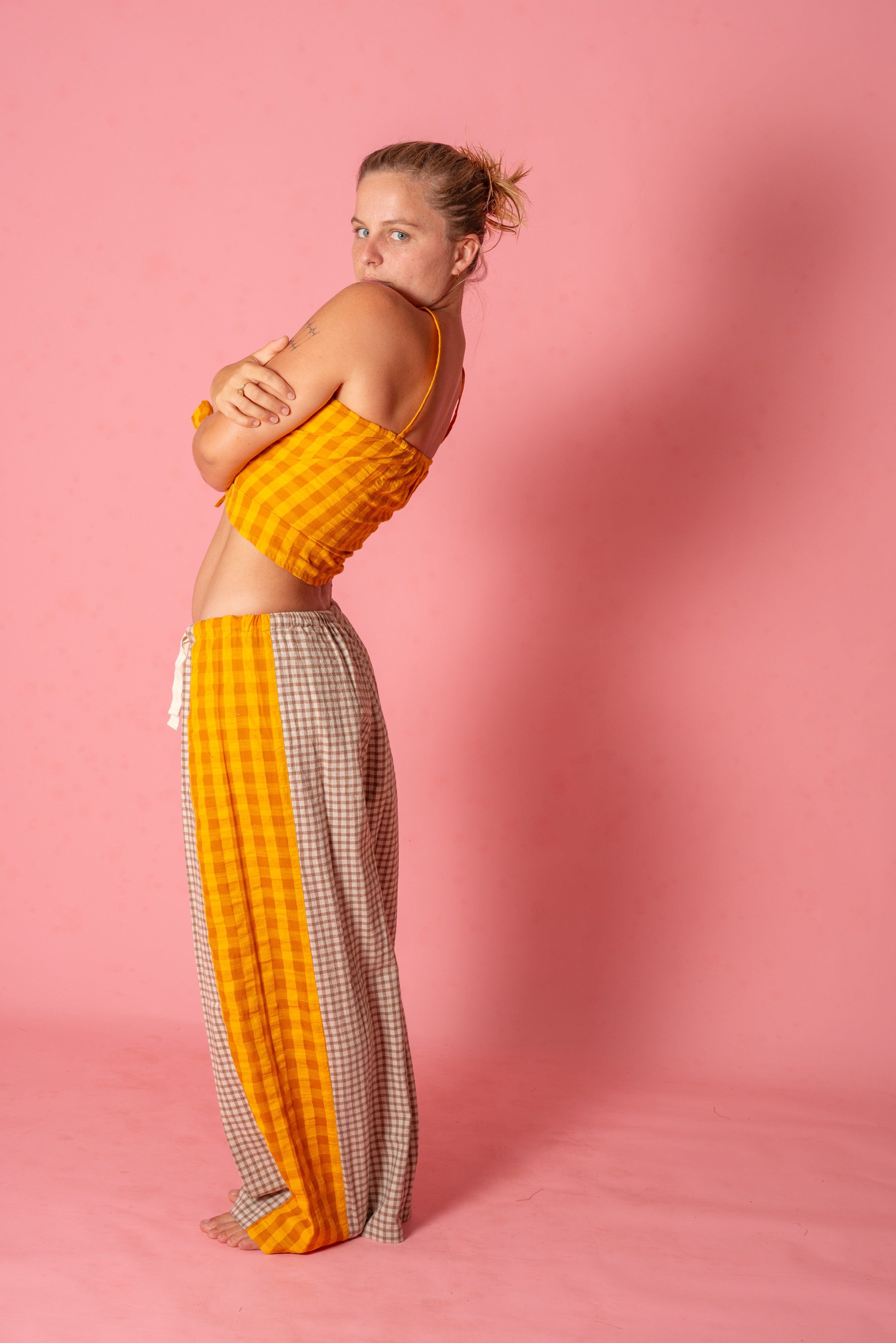 Patchwork Pant - Ginger Gingham
