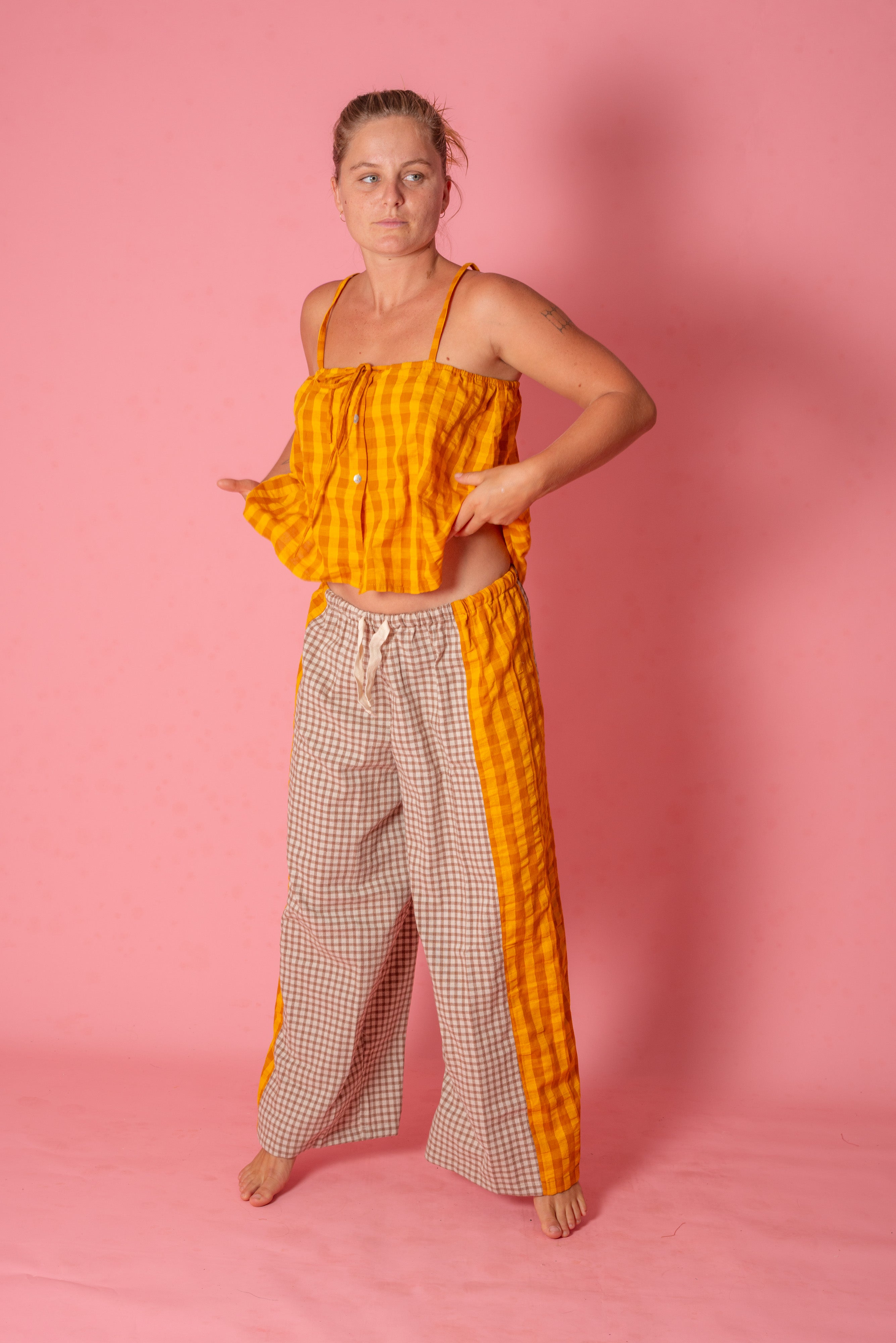 Patchwork Pant - Ginger Gingham