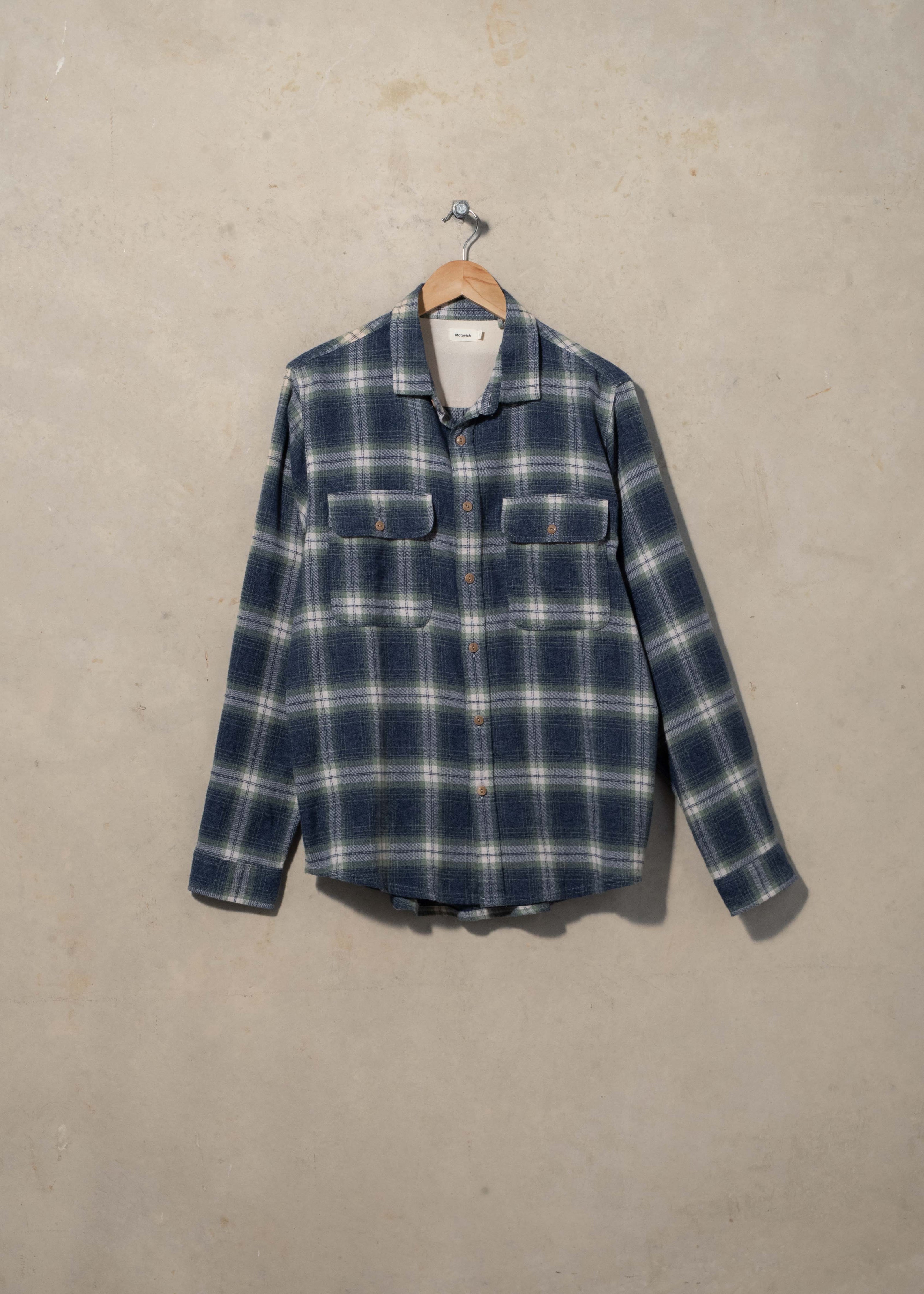 Twin Pocket Flannel Shirt - Blue Multi
