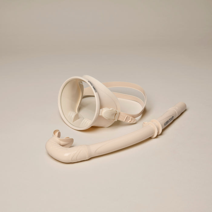 Dive Mask and Snorkel Set - Cream