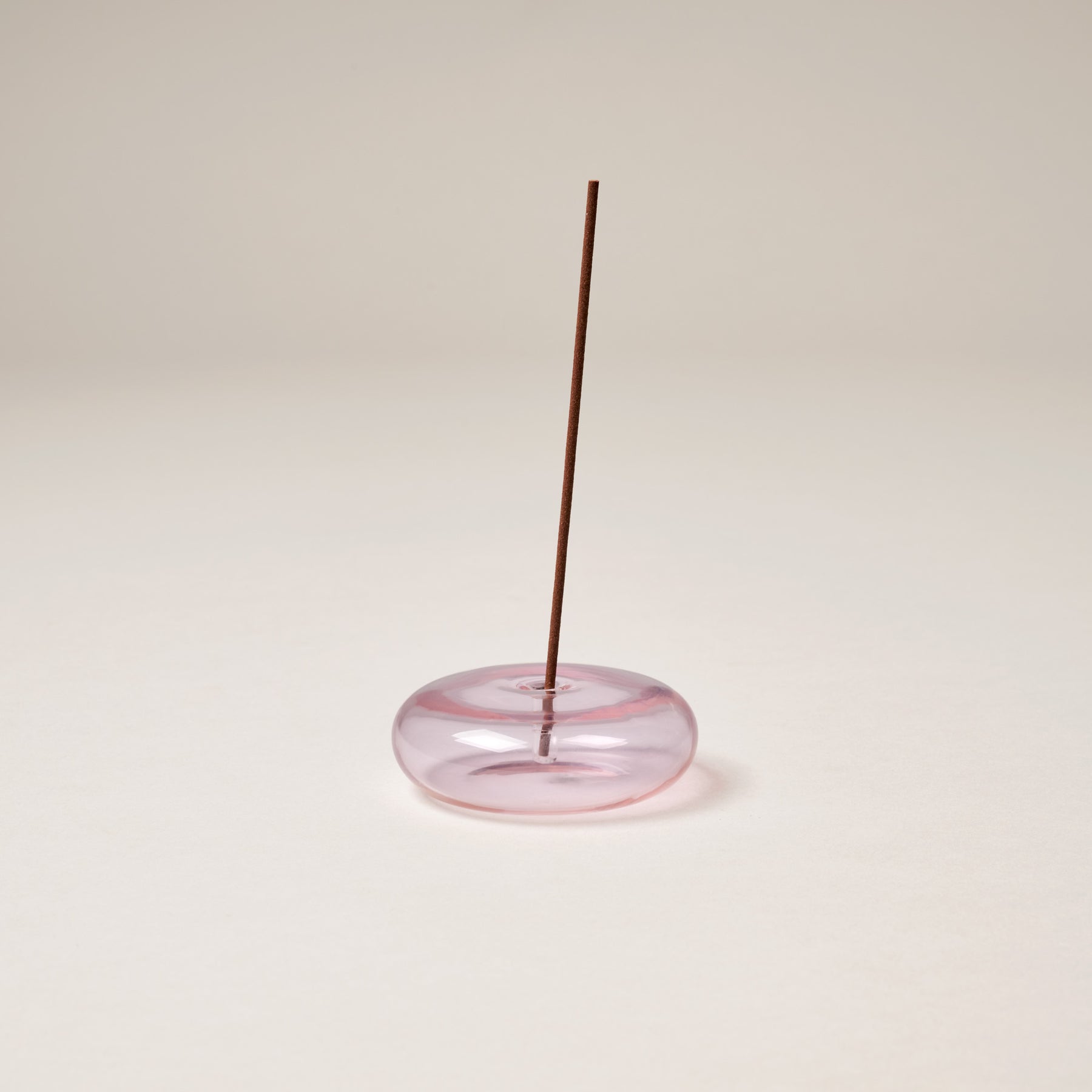 Glass Vessel Incense Holder - Pink
