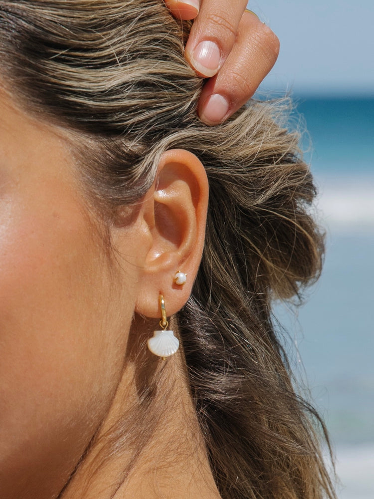 Sea Foam Studs - 18k Gold Vermeil