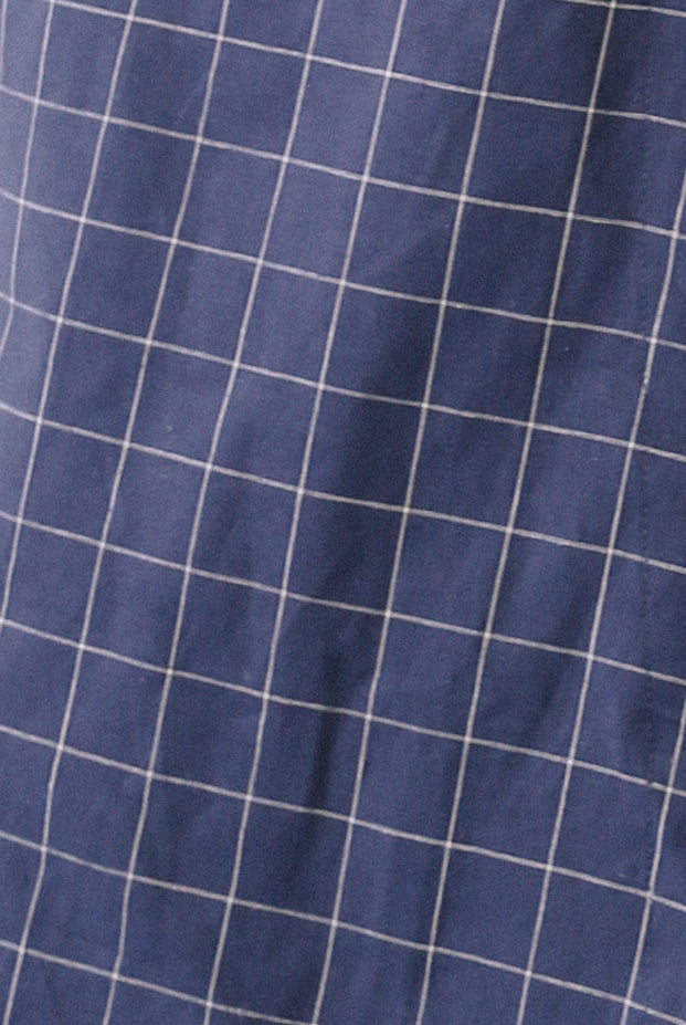 Ava Short - Indigo Plaid