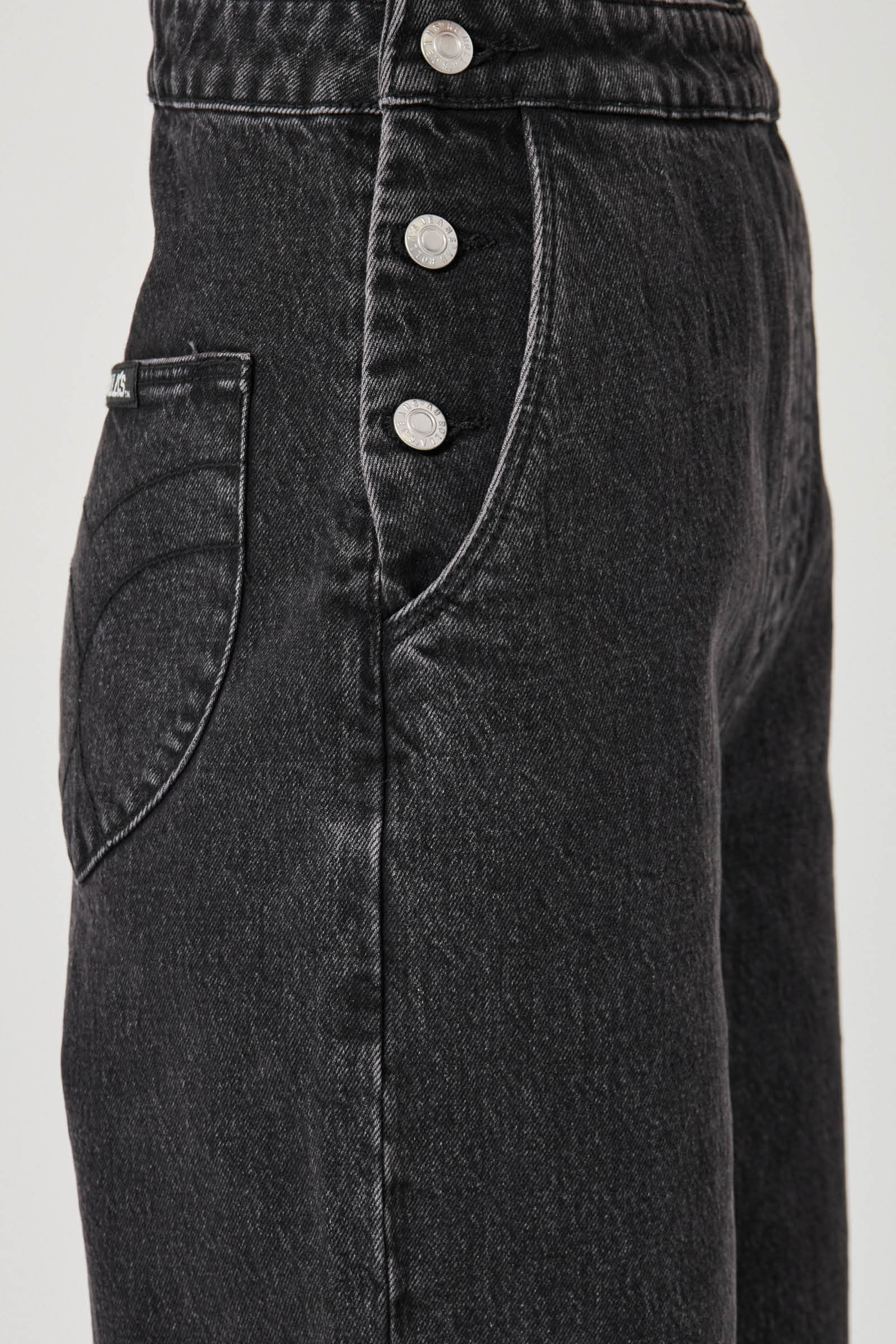 Stevie Relaxed Overalls - Black Sand