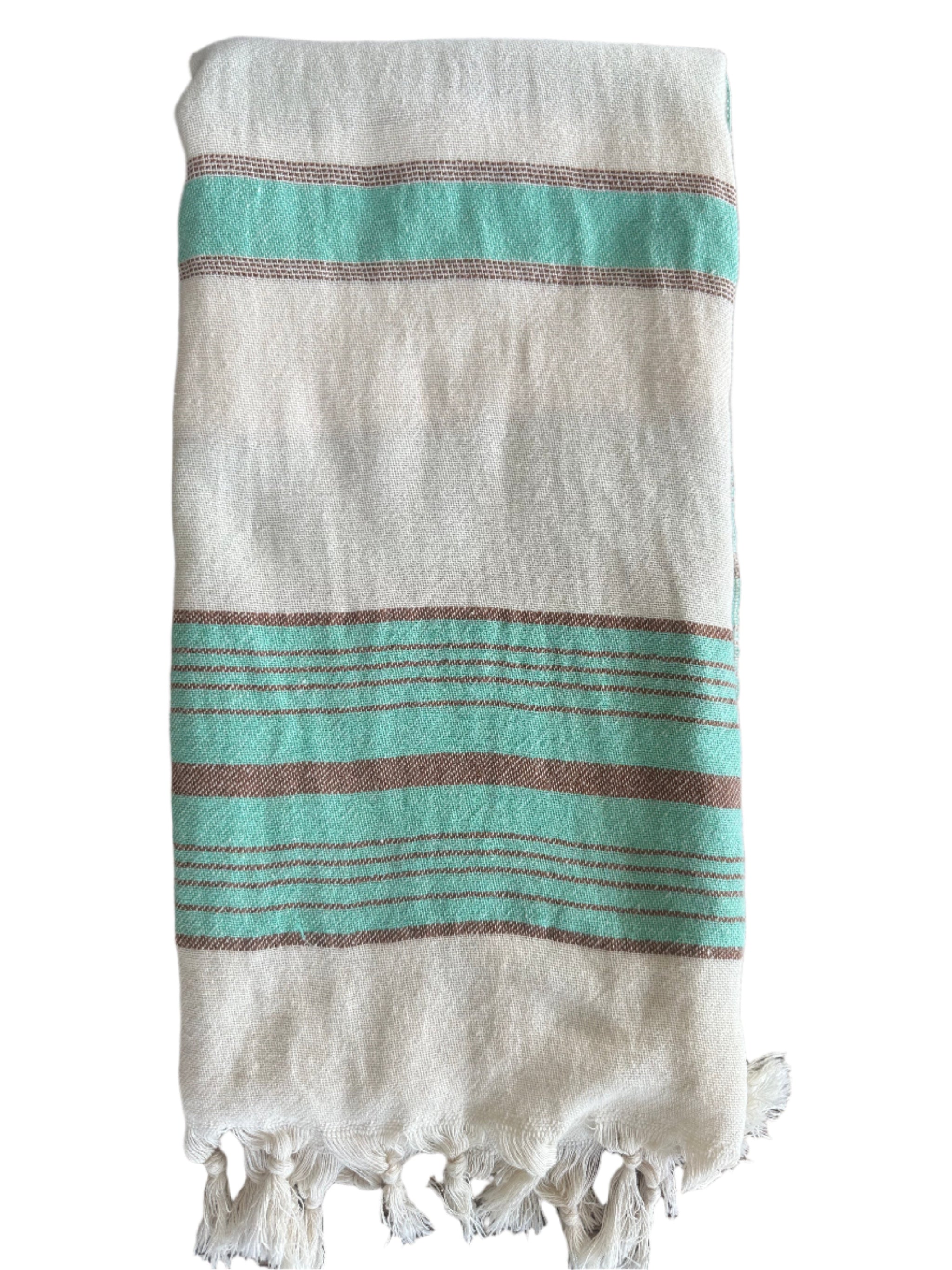 Stripe Turkish Towel - Aqua