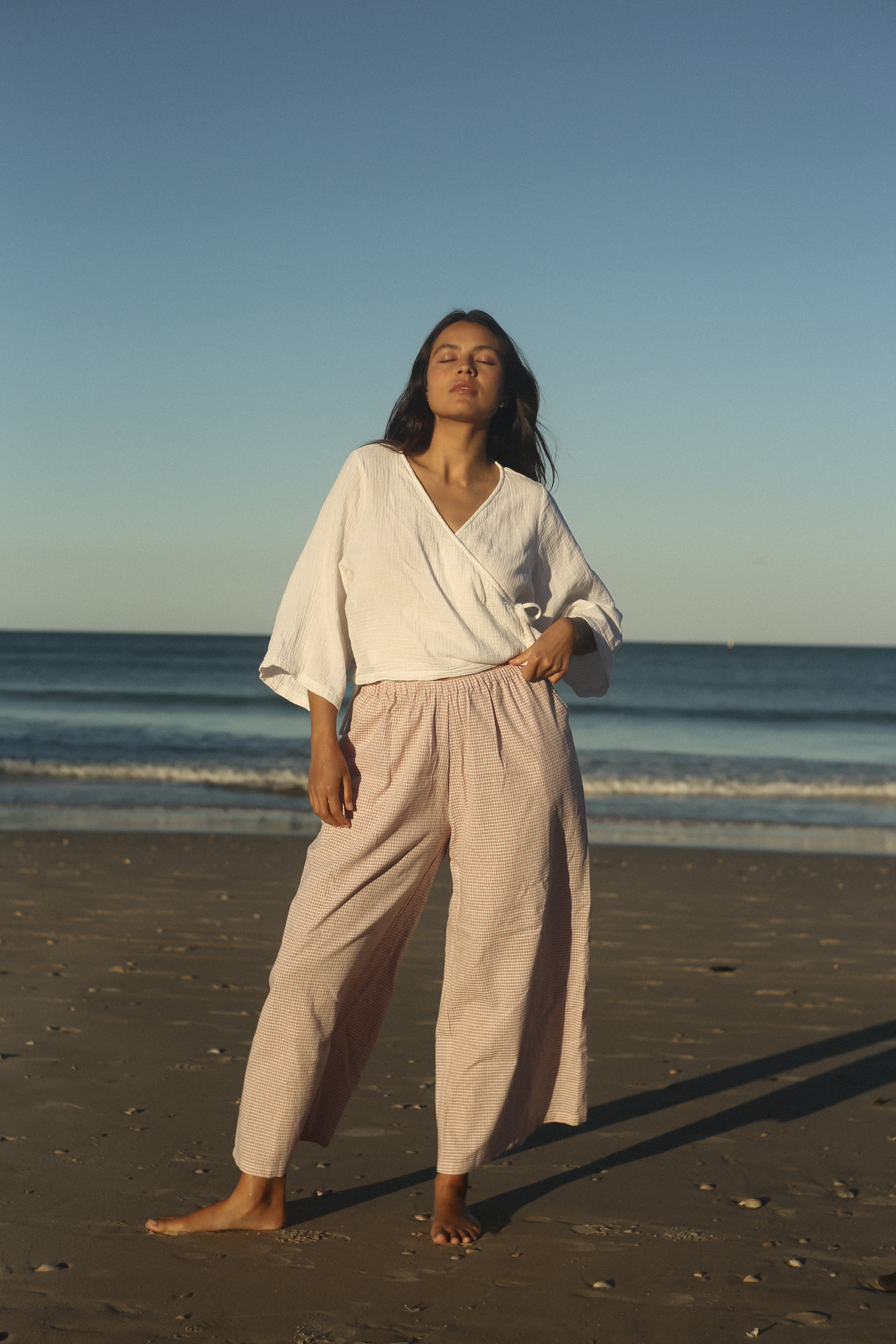 Ivy Pant - Dusty Rose Check