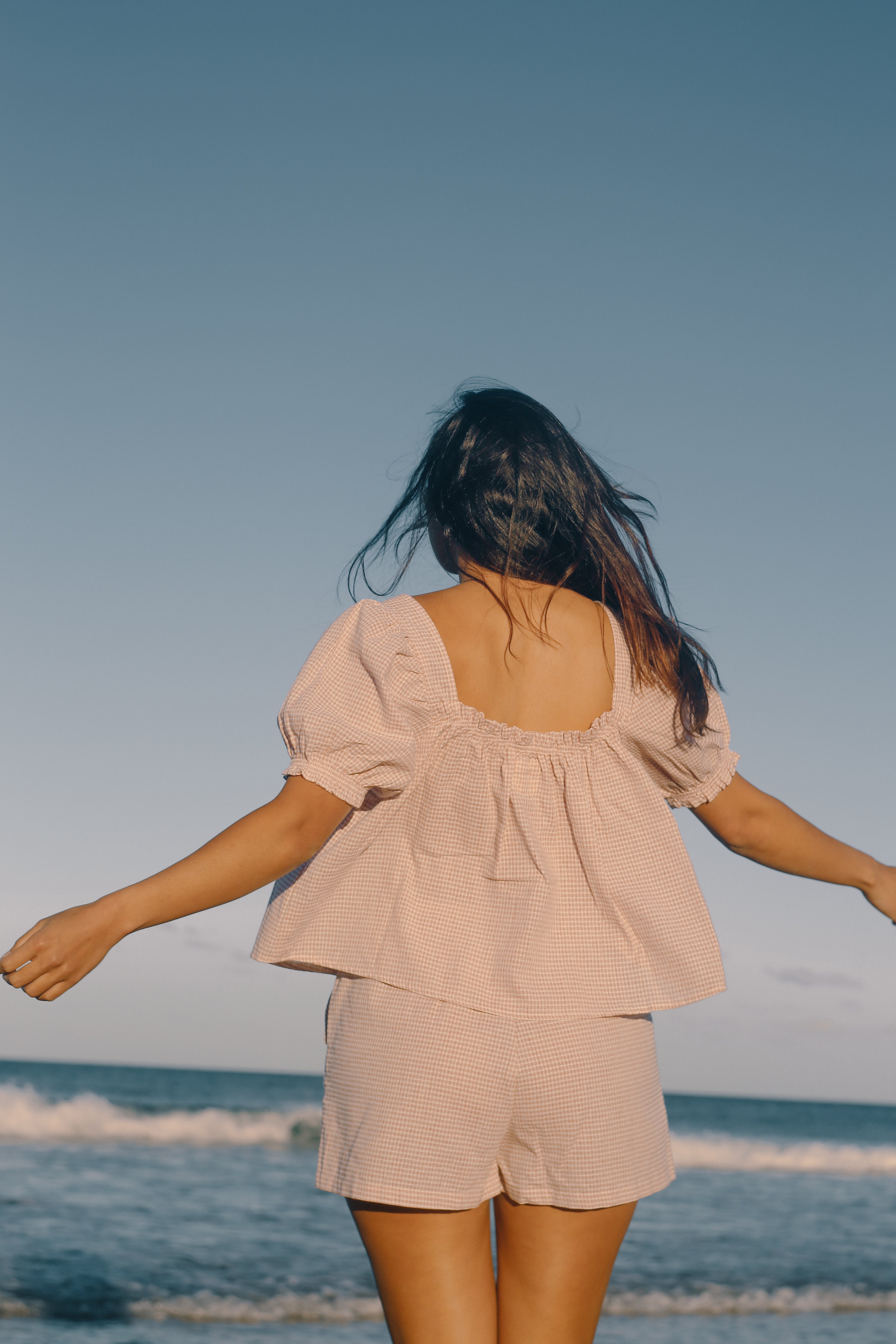 Ava Short - Dusty Rose Check