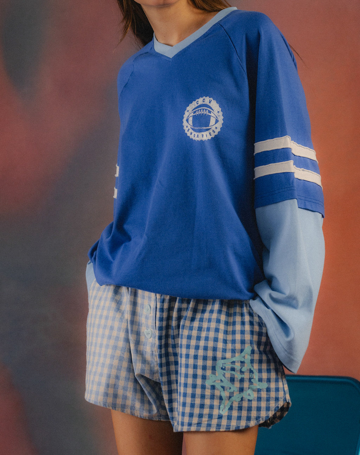 Powder Check Boxer Short - Blue