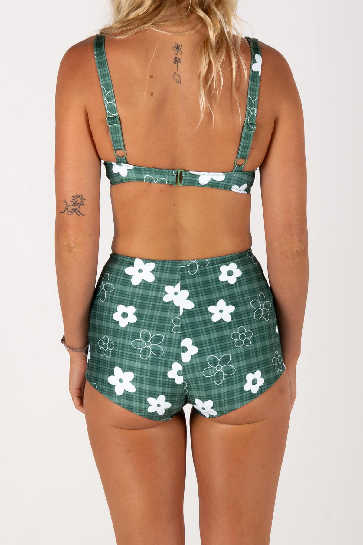 She Bad Shorts - Gingham Green