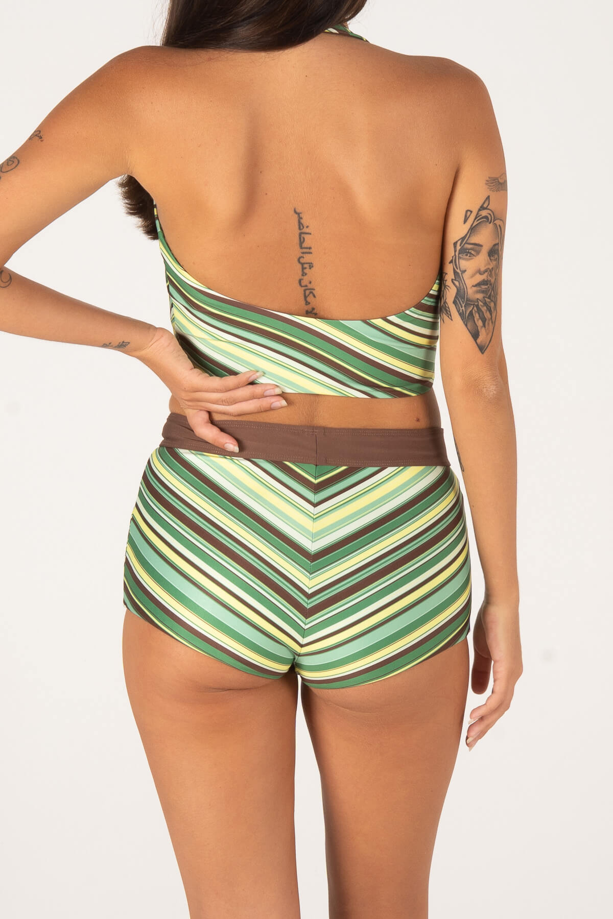 Fullhouse Top - Green Stripe