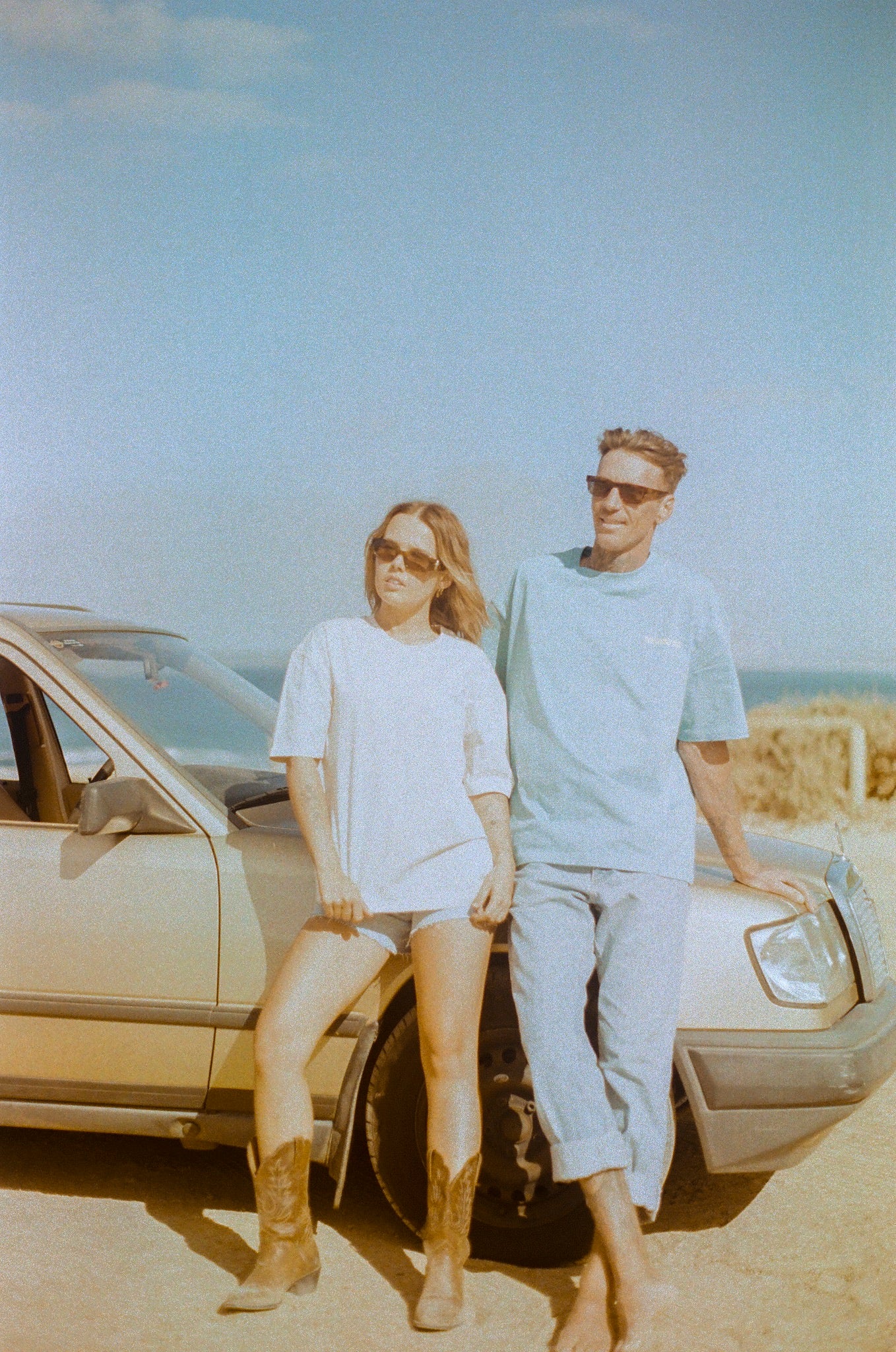 Stamp Series Unisex Boxy Tee - Lucky Bay Roos