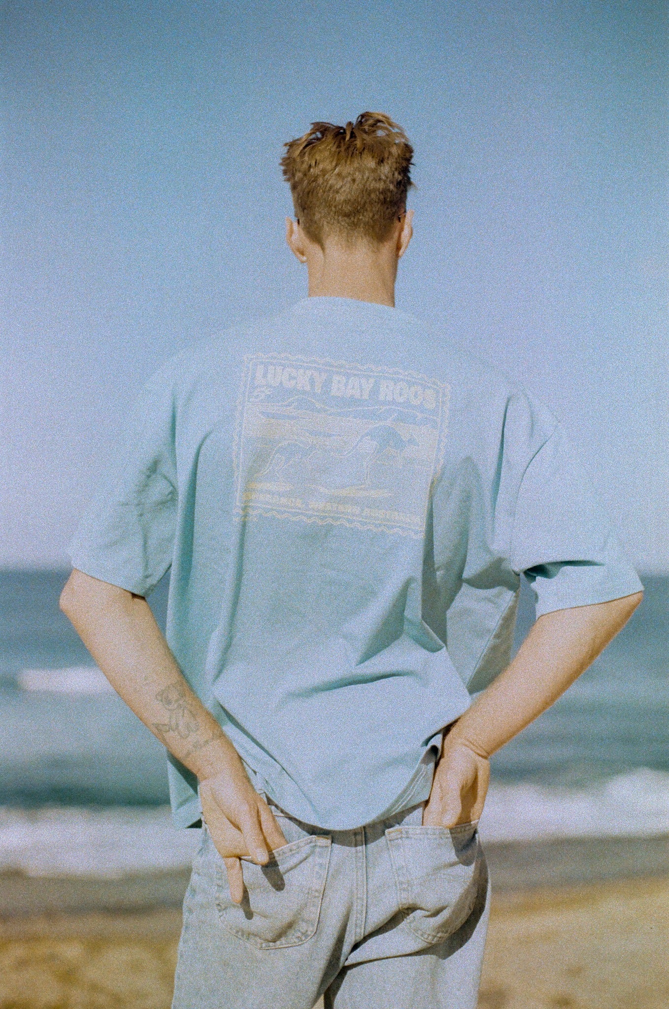 Stamp Series Unisex Boxy Tee - Lucky Bay Roos
