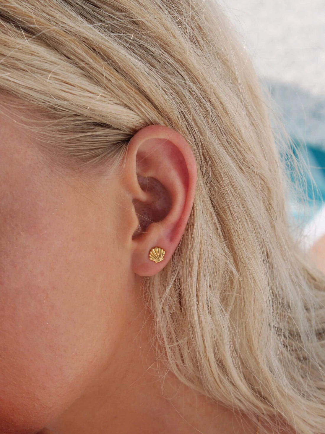 Callico Sun Studs - 18k Gold Vermeil