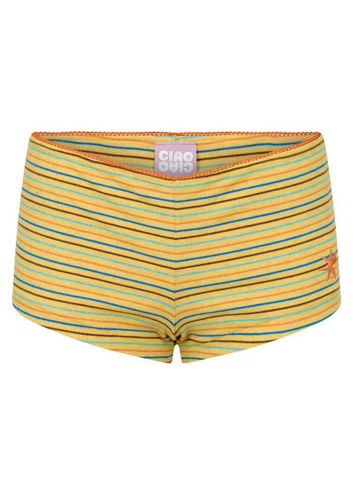Lemon Striper Hot Pant