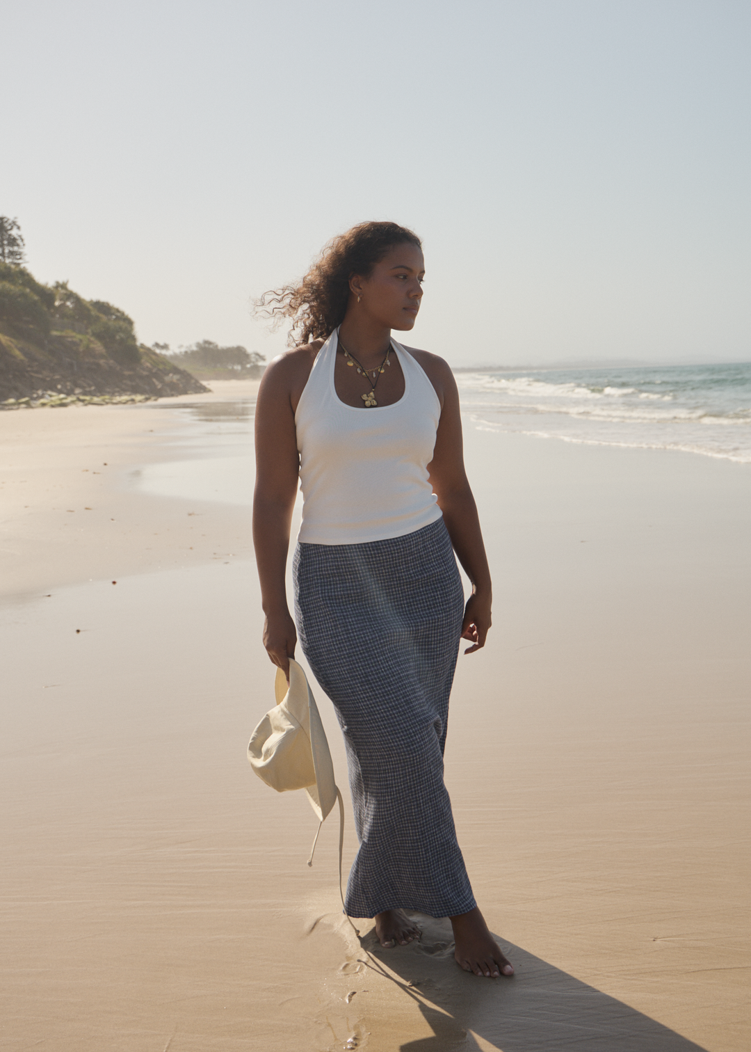 Shipwreck Seersucker Maxi Skirt - Marlin