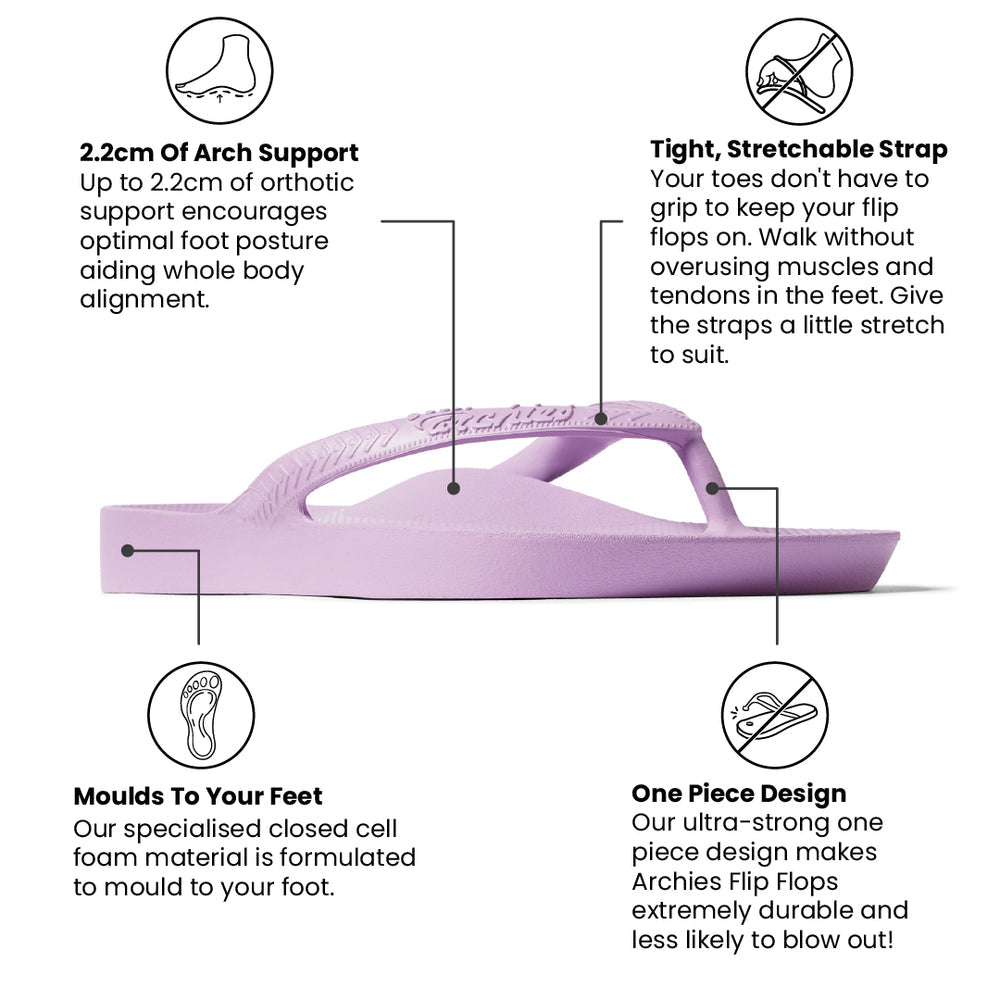 Arch Support Thongs - Lilac