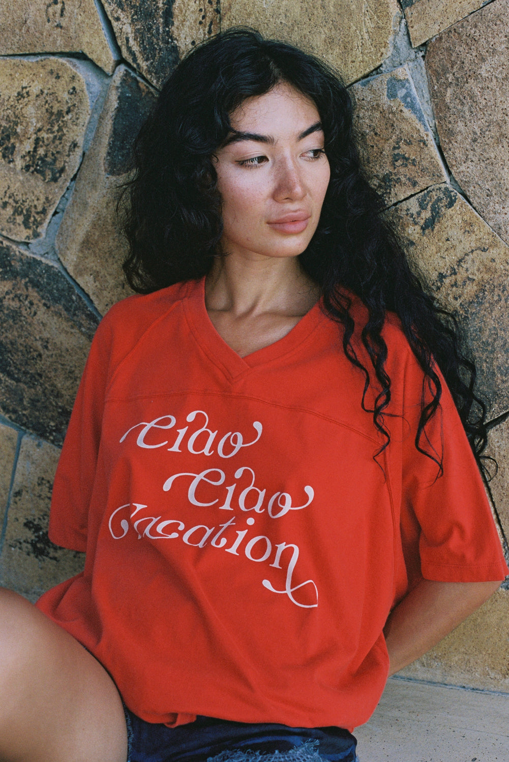 Vacay Crop Tee - Red
