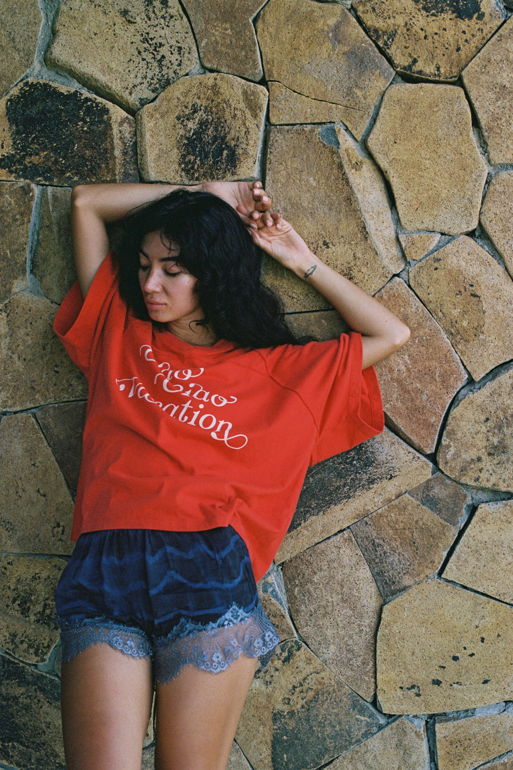 Vacay Crop Tee - Red