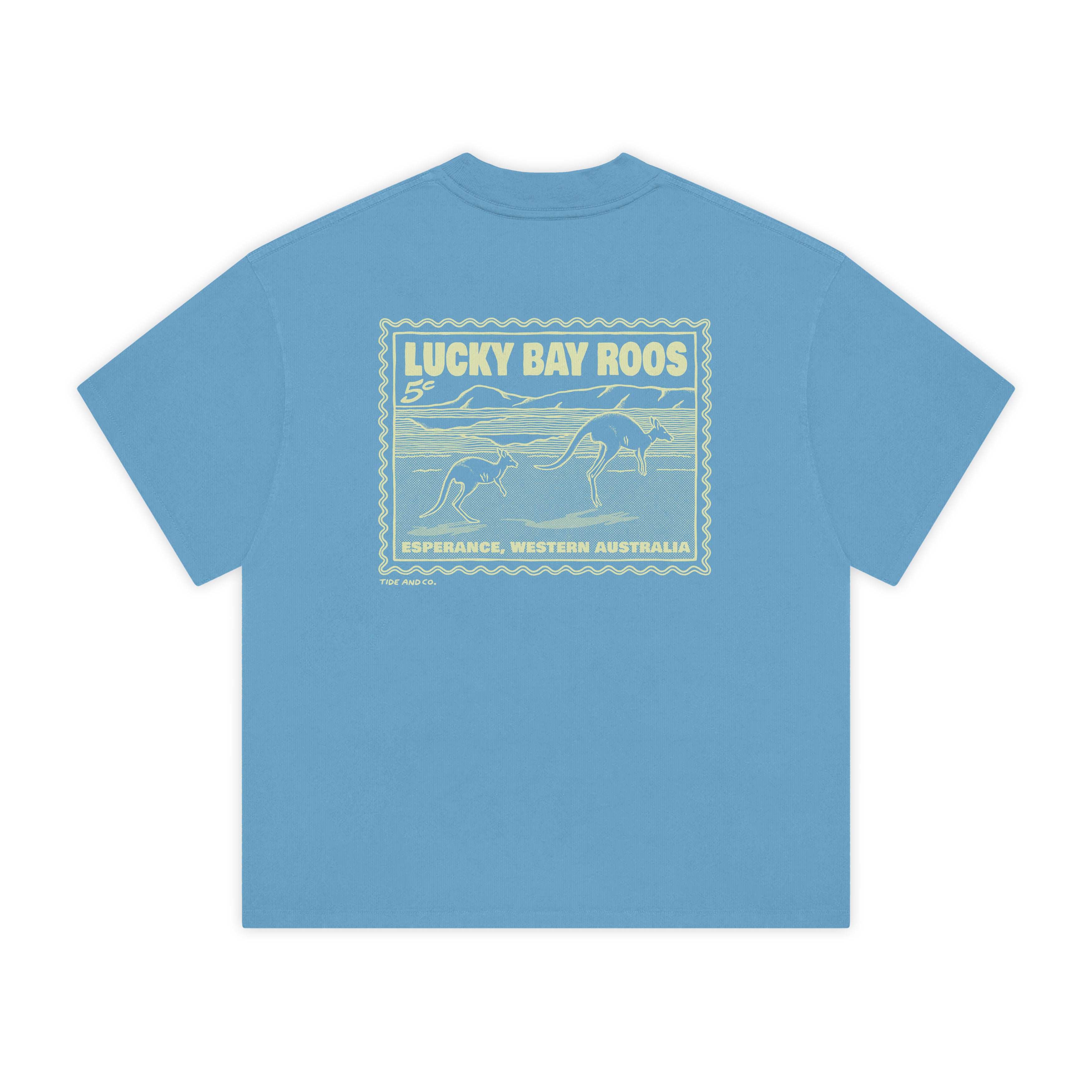 Stamp Series Unisex Boxy Tee - Lucky Bay Roos
