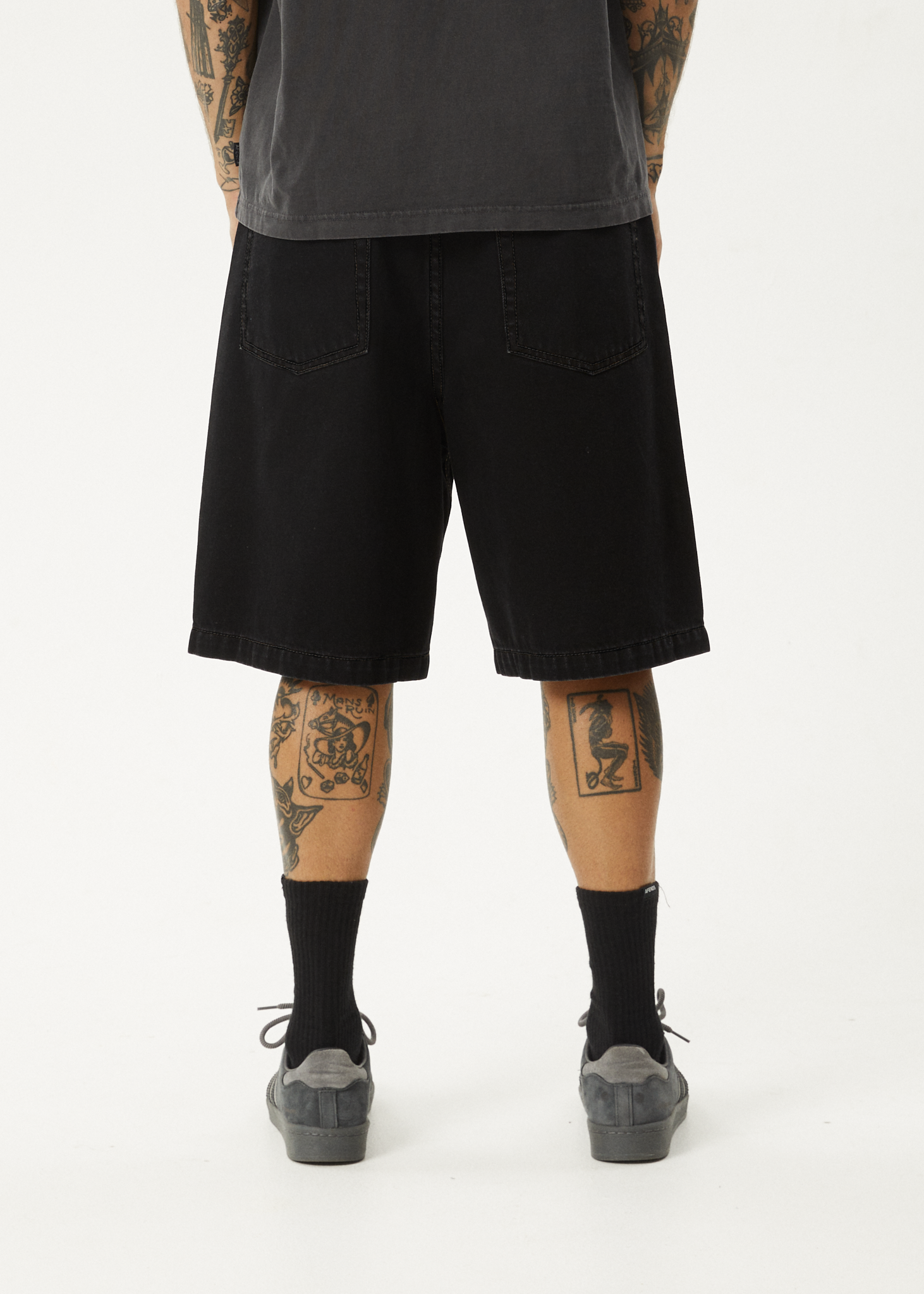 Lil C - Denim Baggy Short 22" - Washed Black