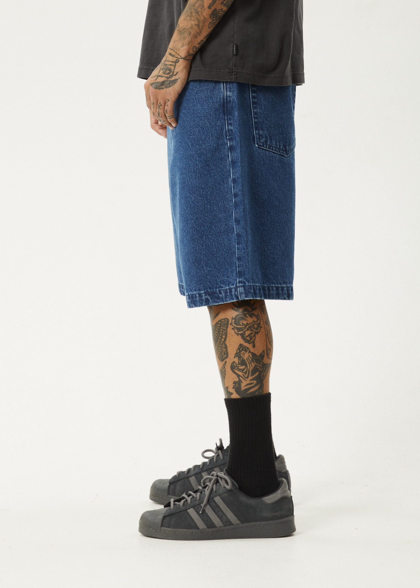 Lil C - Denim Baggy Short 22" - Authentic Blue